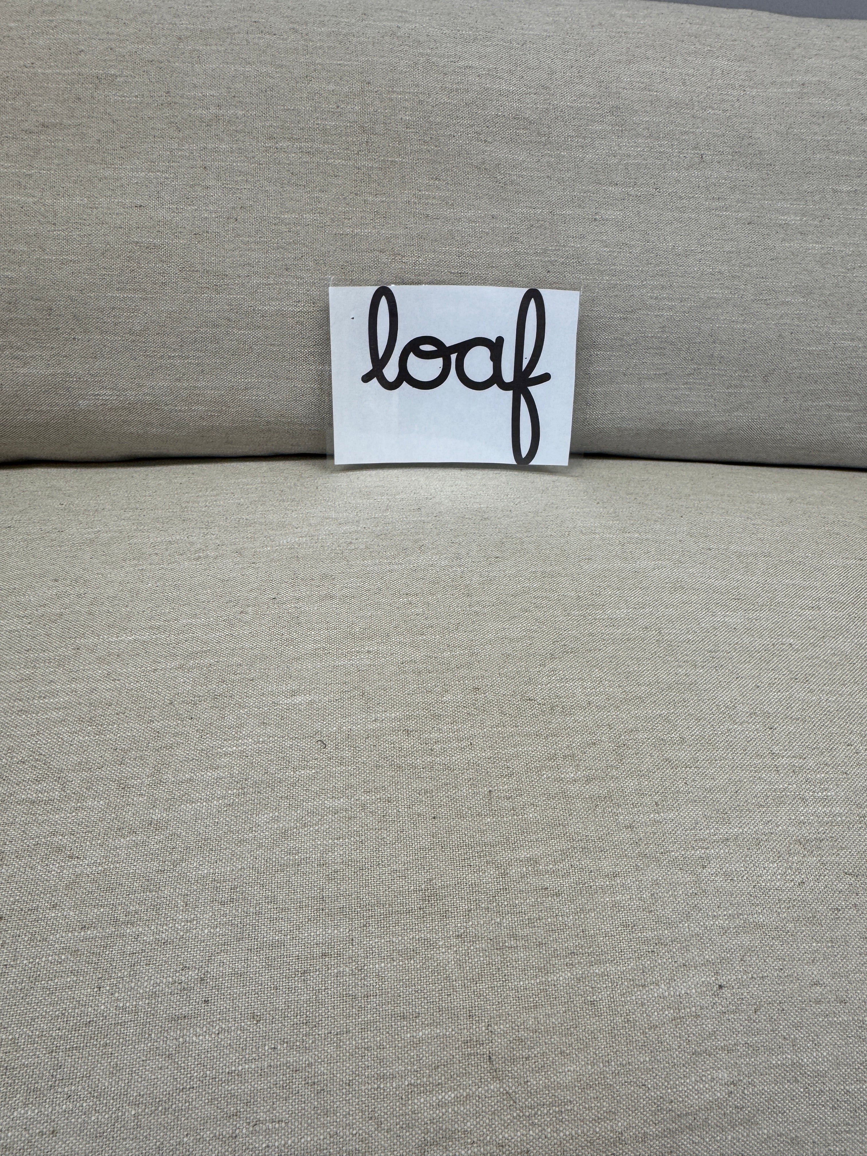 Loaf Queenie 2 piece right facing XL chaise sofa in natural linen fabric