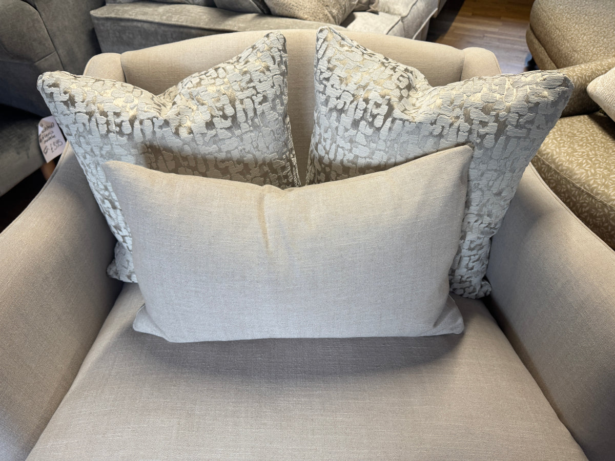 Haygarth loveseat / cuddle chair in natural linen fabric