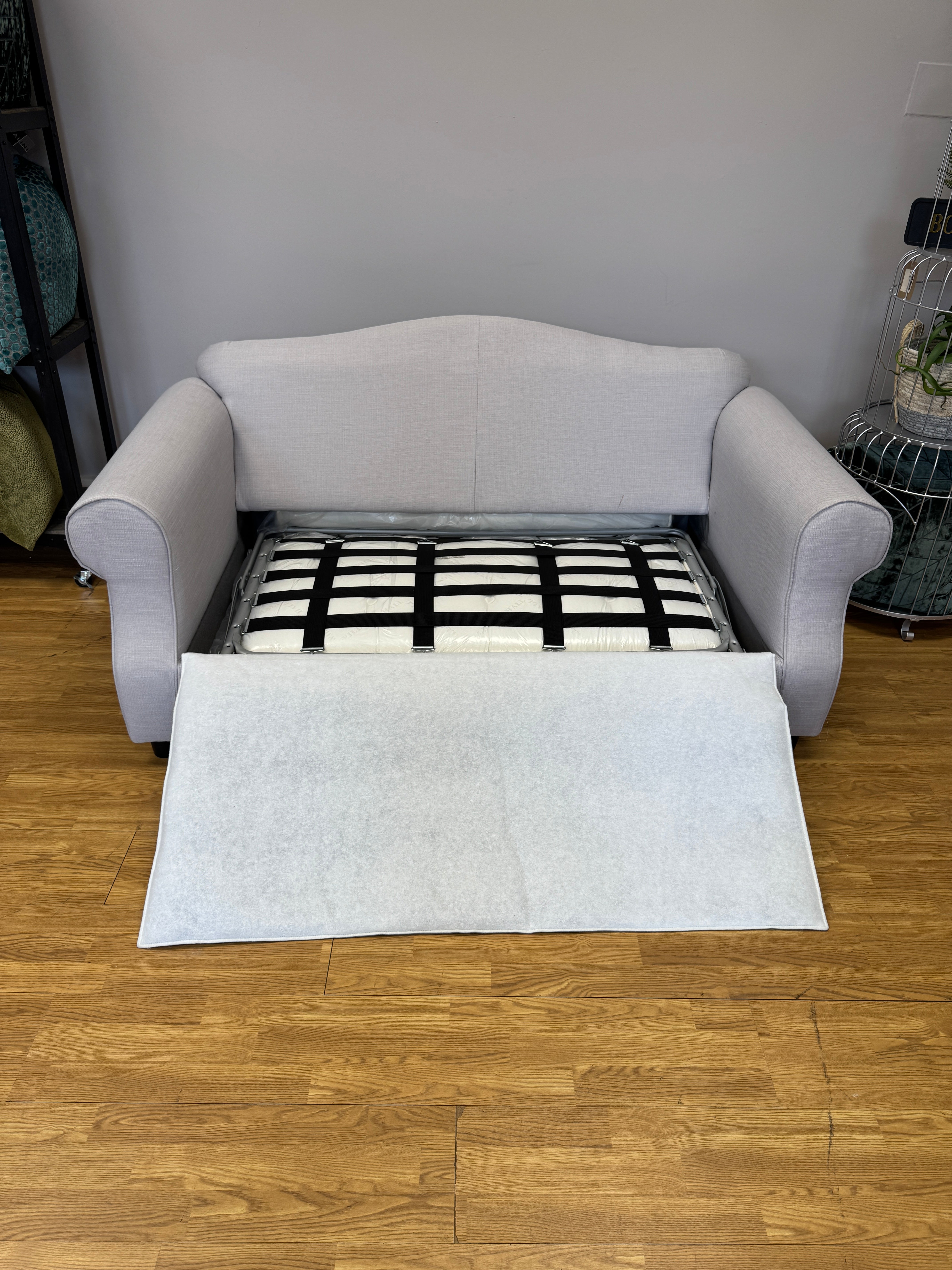 Willow & Hall Lyneham 3 seater sofa bed in stone cotton fabric