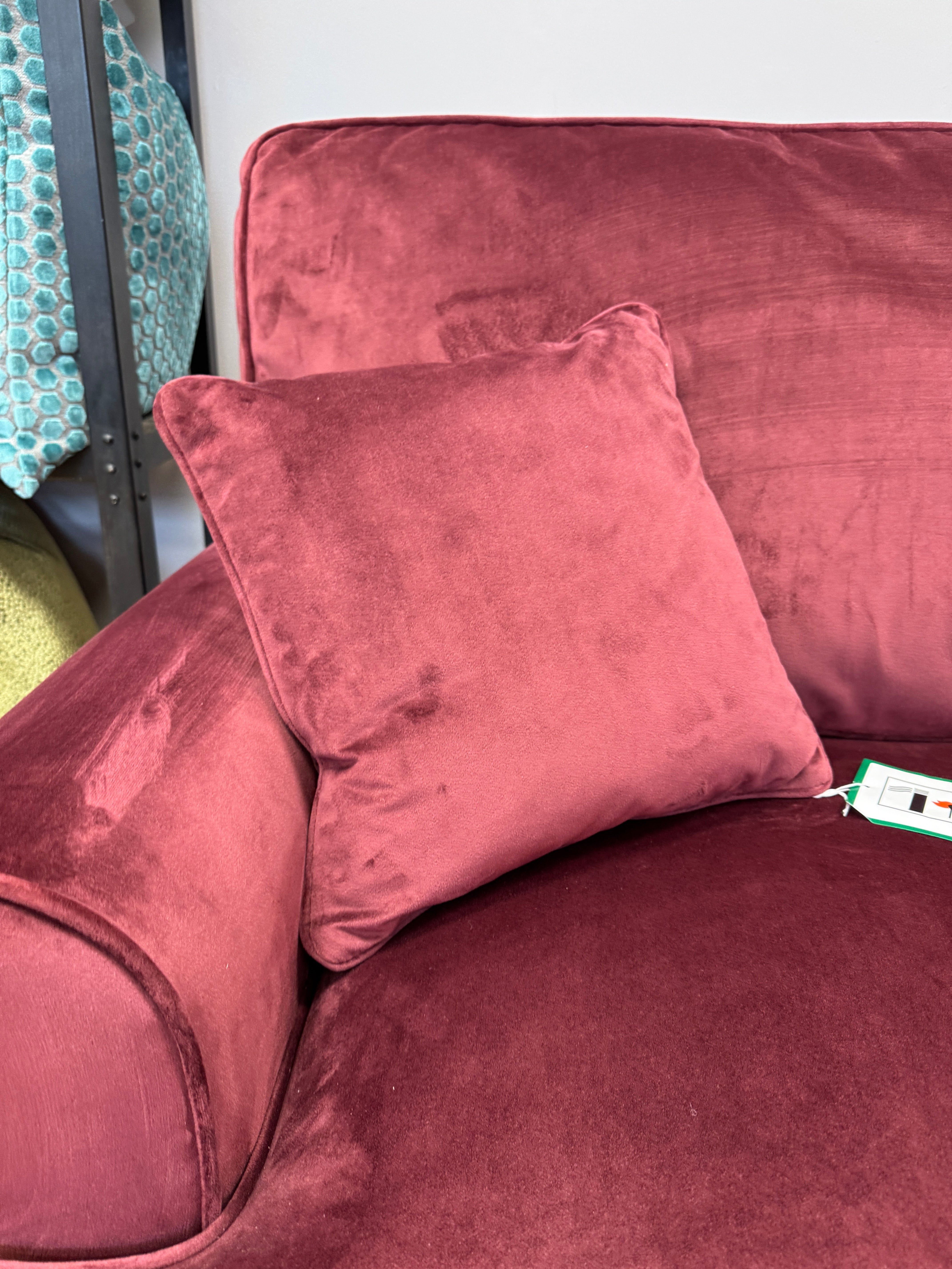 Willow & Hall Buttermere 3.5 seater King size sofa bed in Burgundy deep red velvet