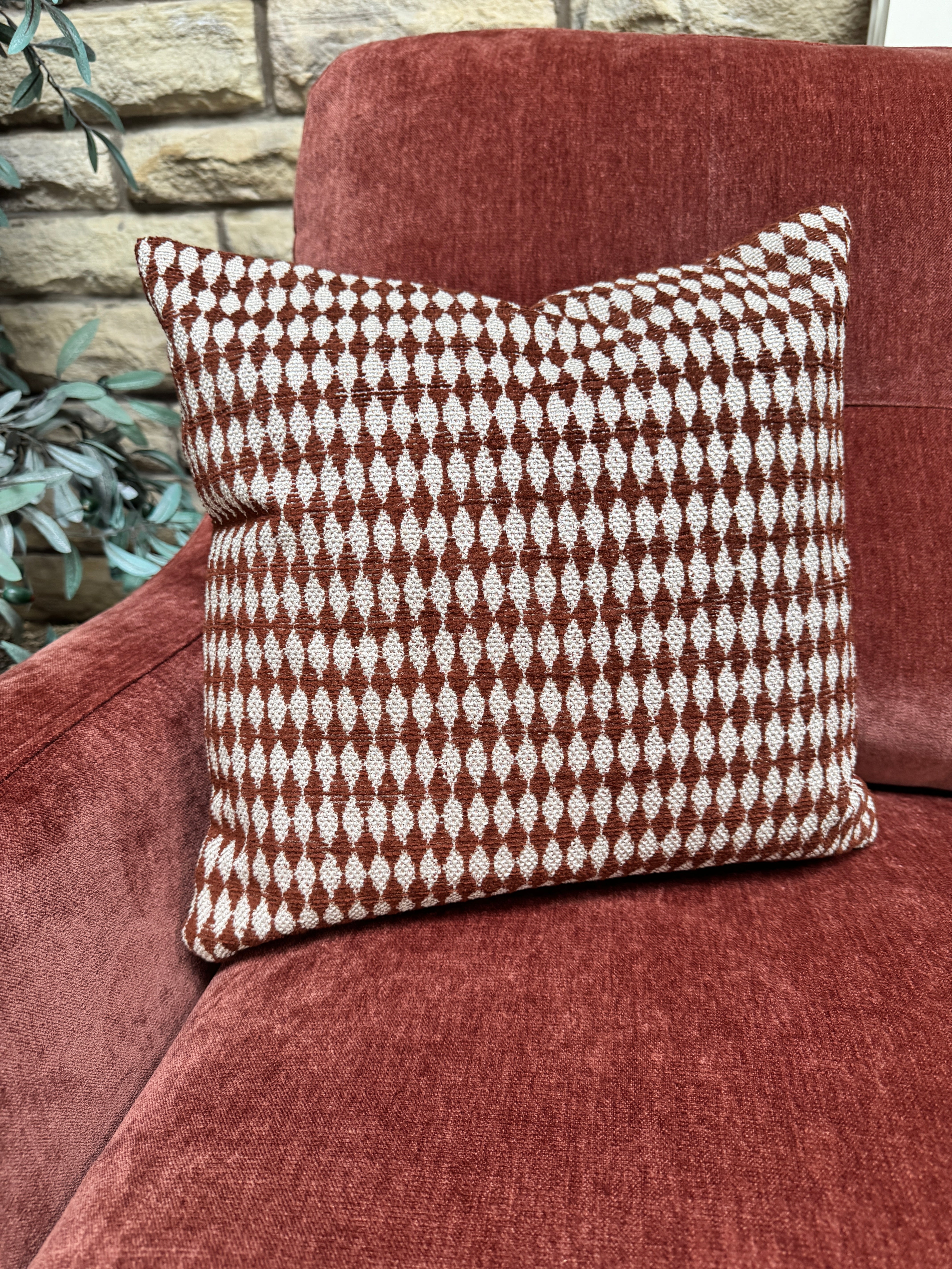 Rowan accent chair in Witton Brick chenille