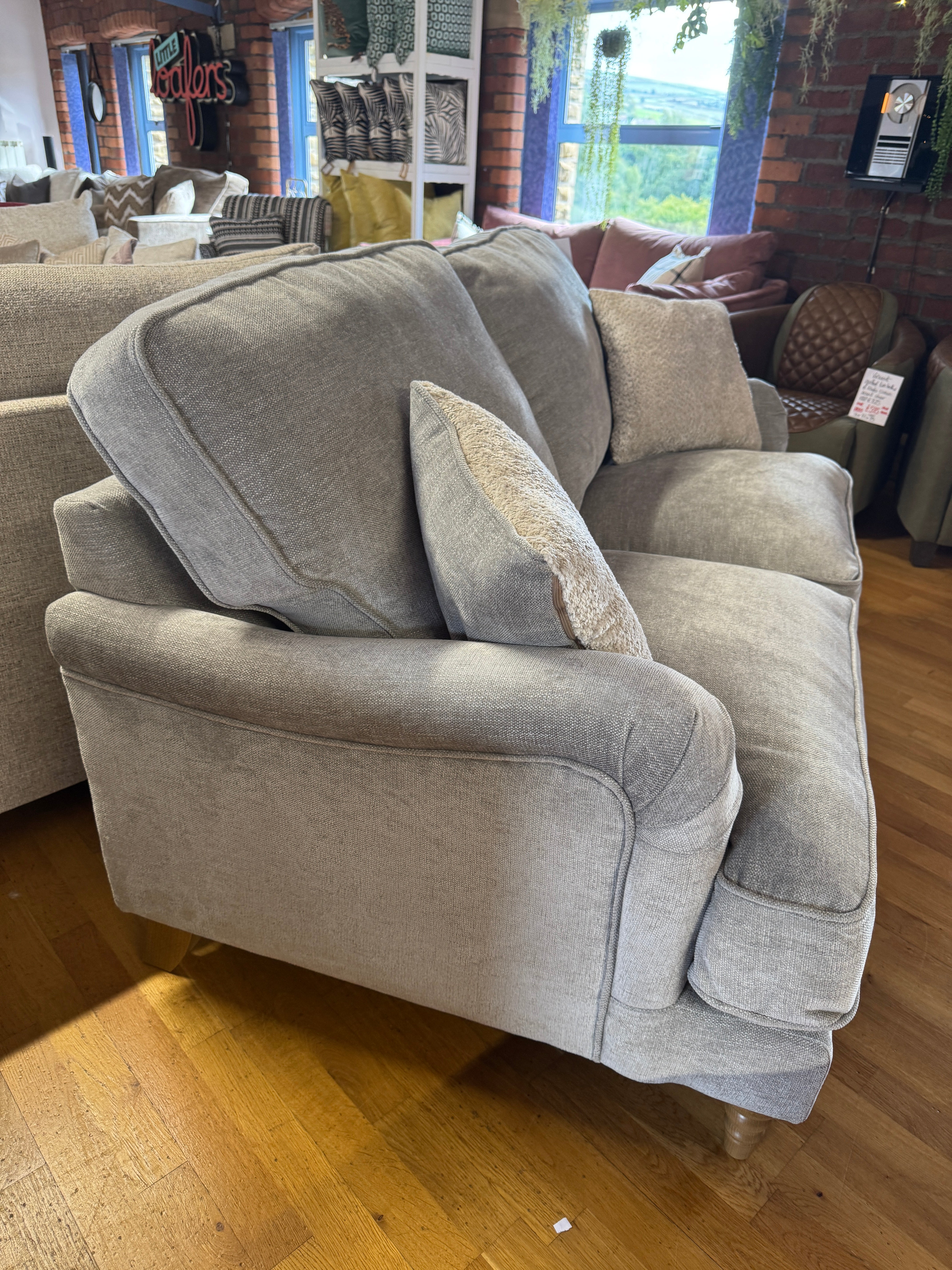 Beatrix 2 Seater Sofa in Marlon Casper grey fabric
