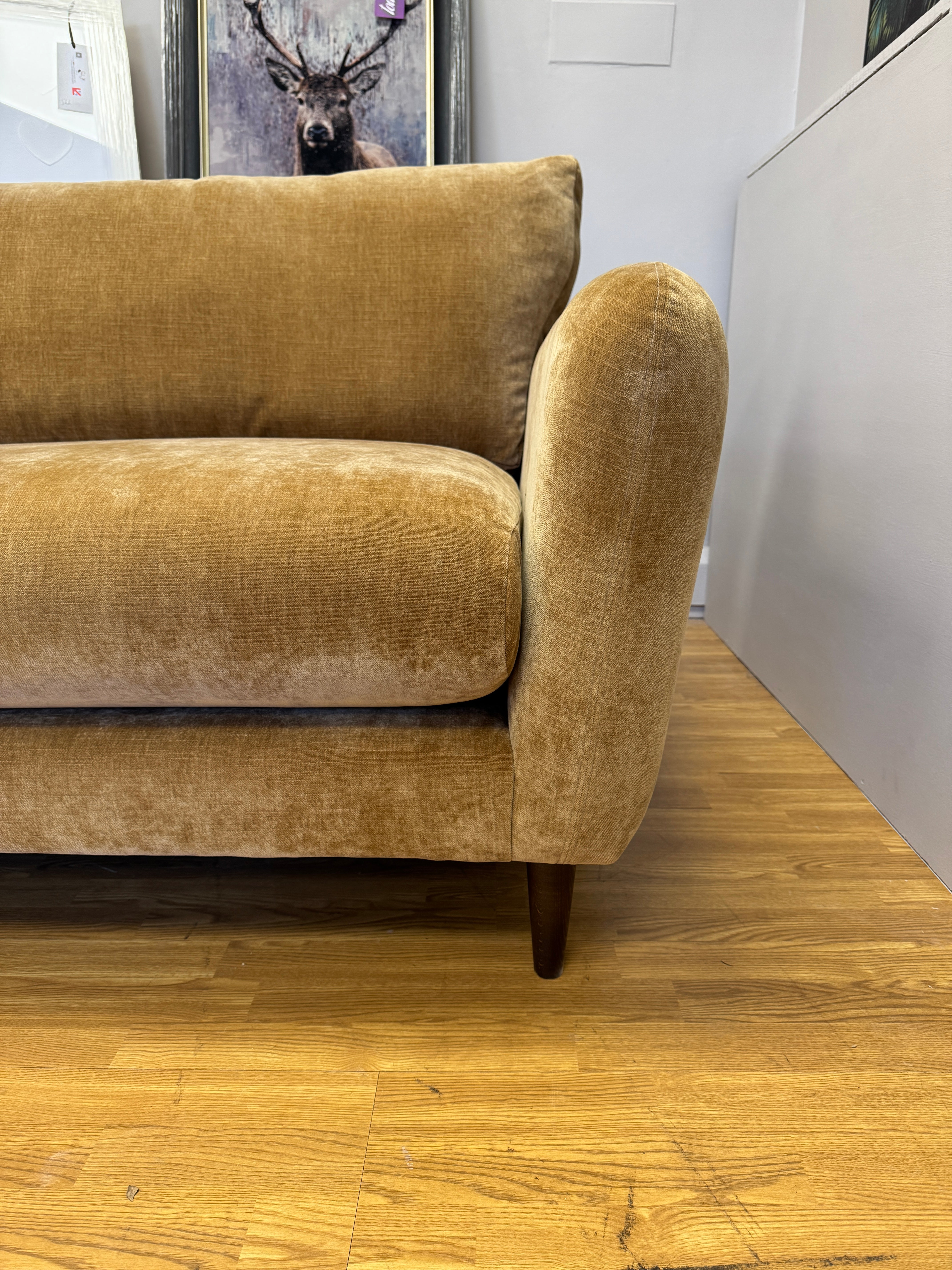 Stella large 4 seater sofa in Honey chenille fabric