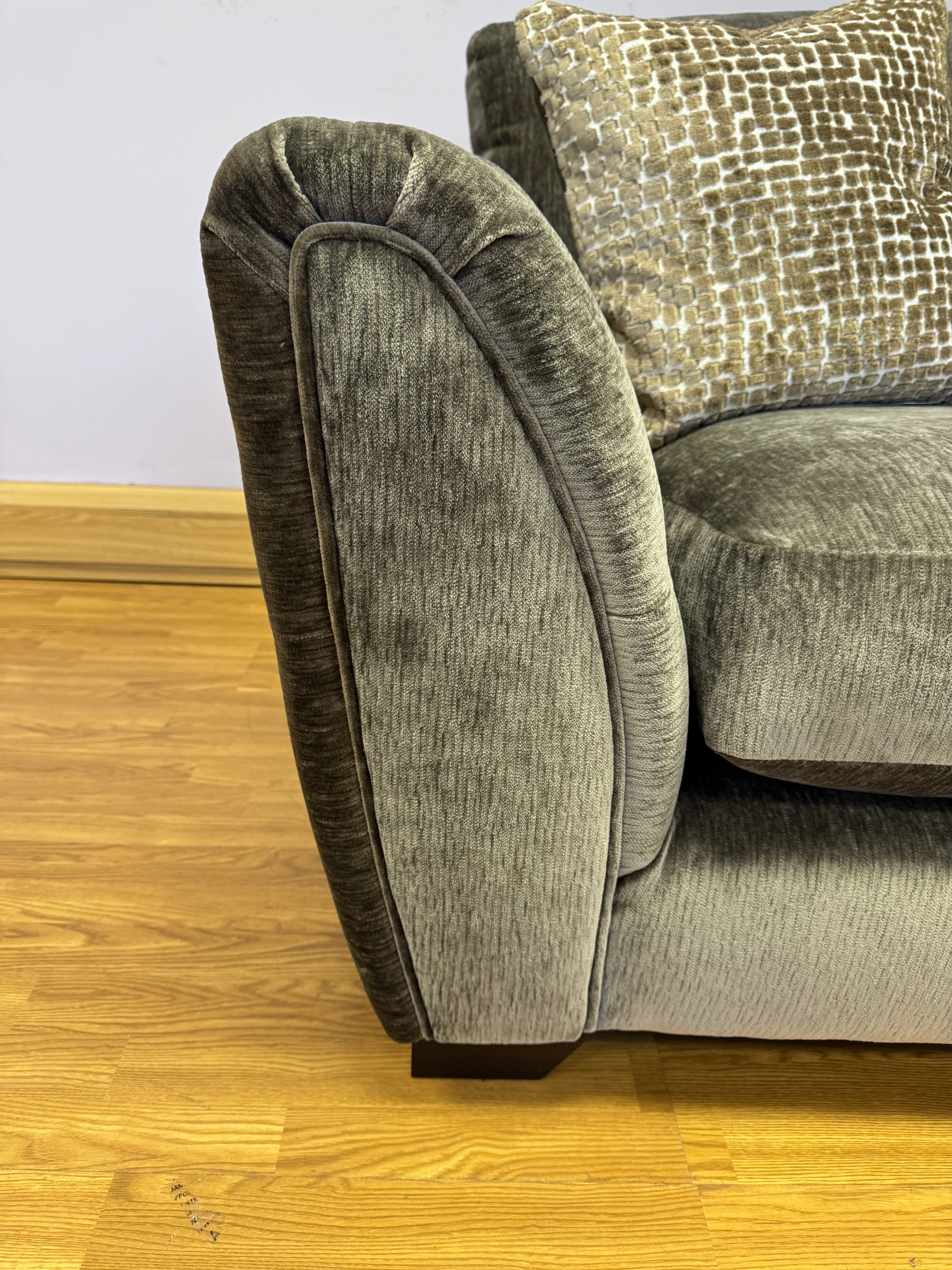 Aphrodite 3 seater standard back sofa in California Dolphin grey fabric