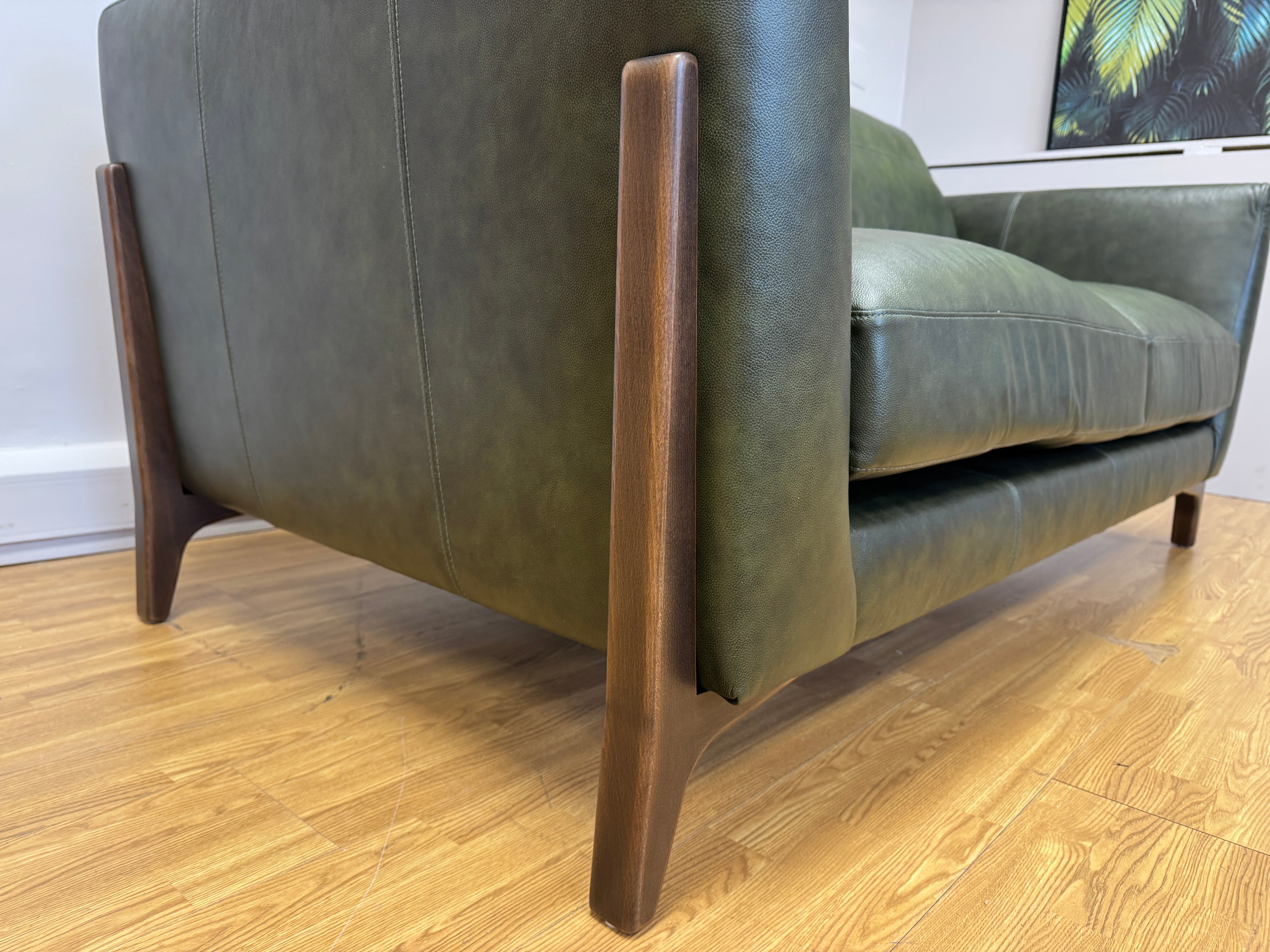 Ren 3 Seater Sofa in Turino Green leather