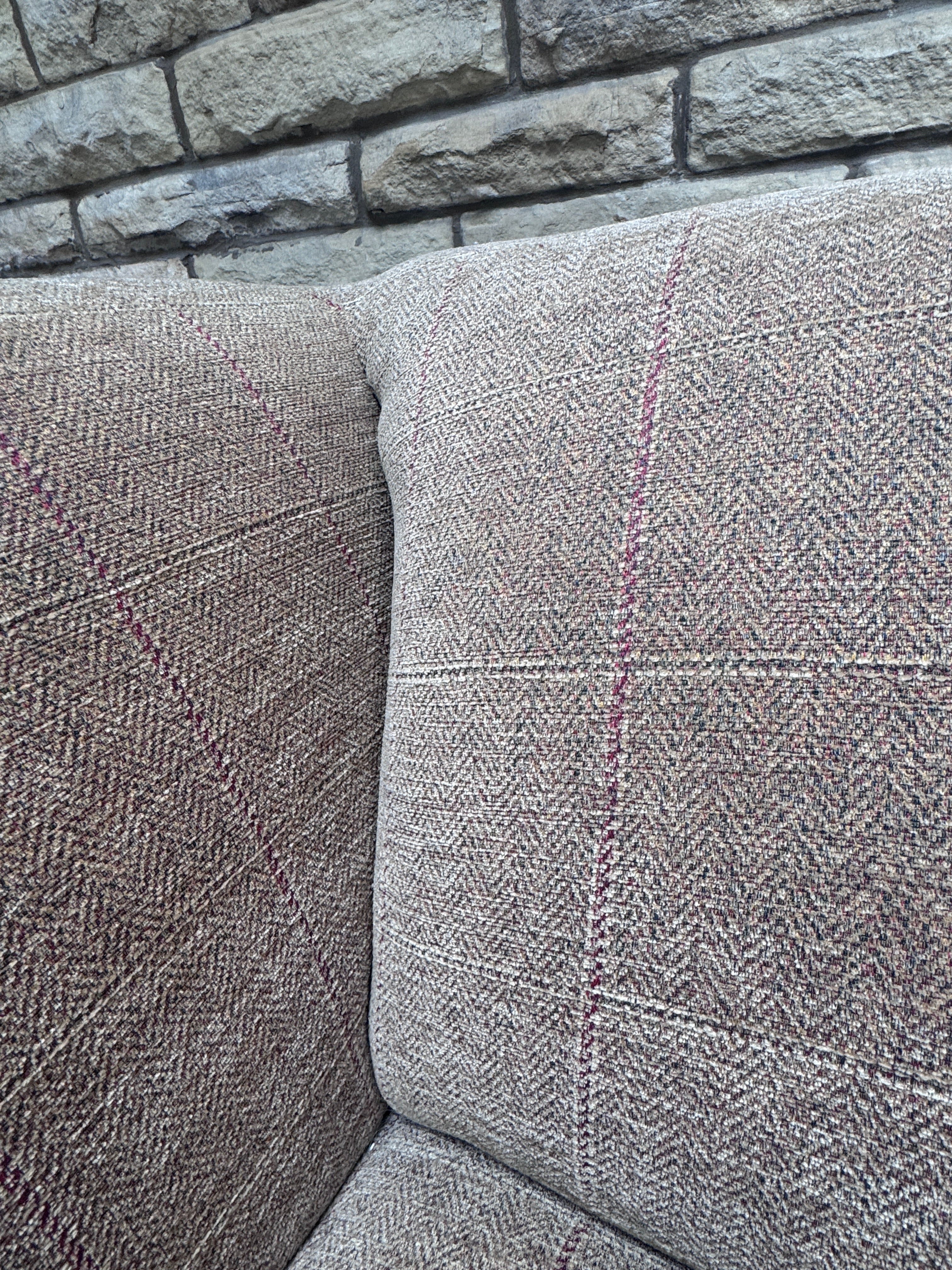 Isabelle large 3 seater scroll back sprung seat sofa in Montauk Gold fabric