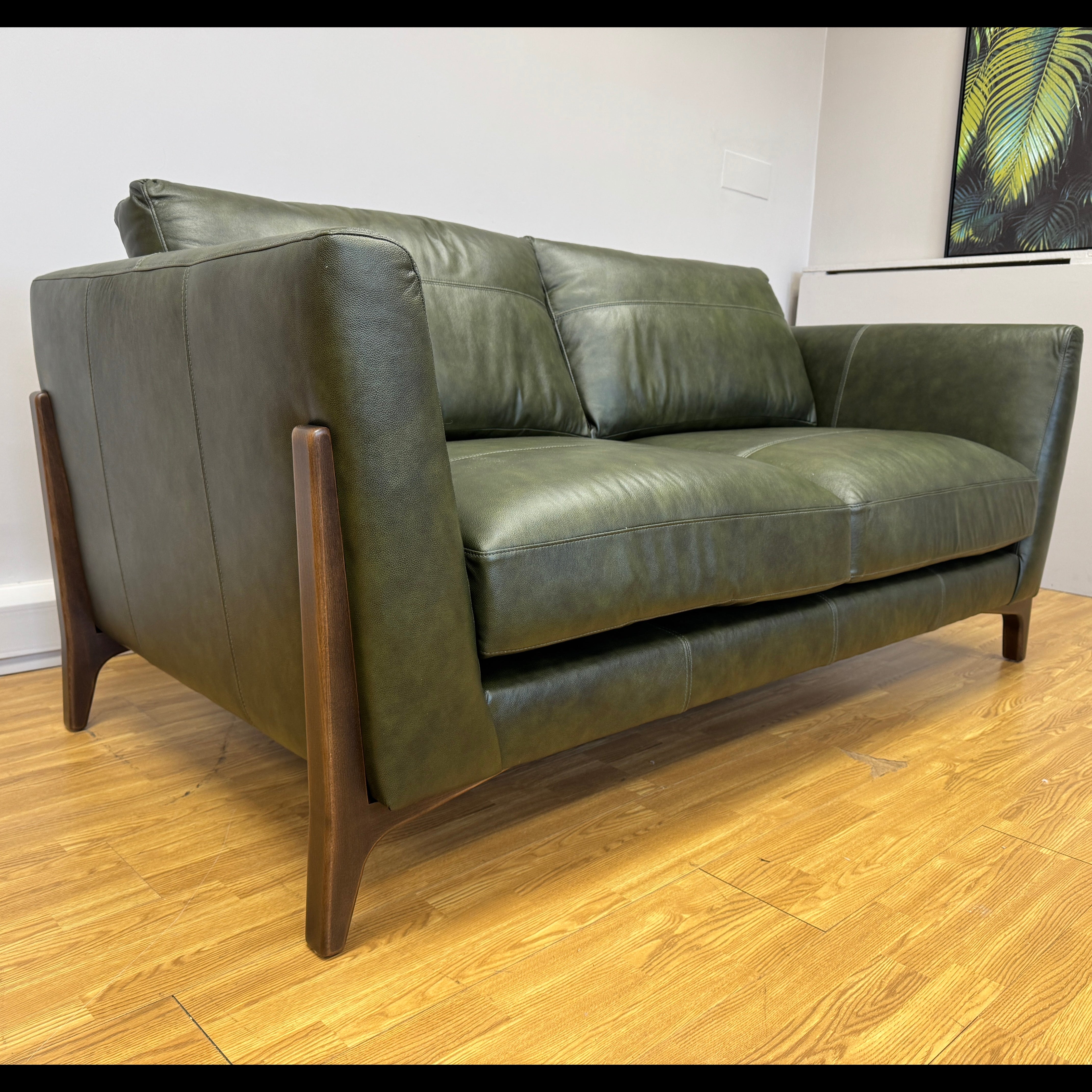 Ren 3 Seater Sofa in Turino Green leather