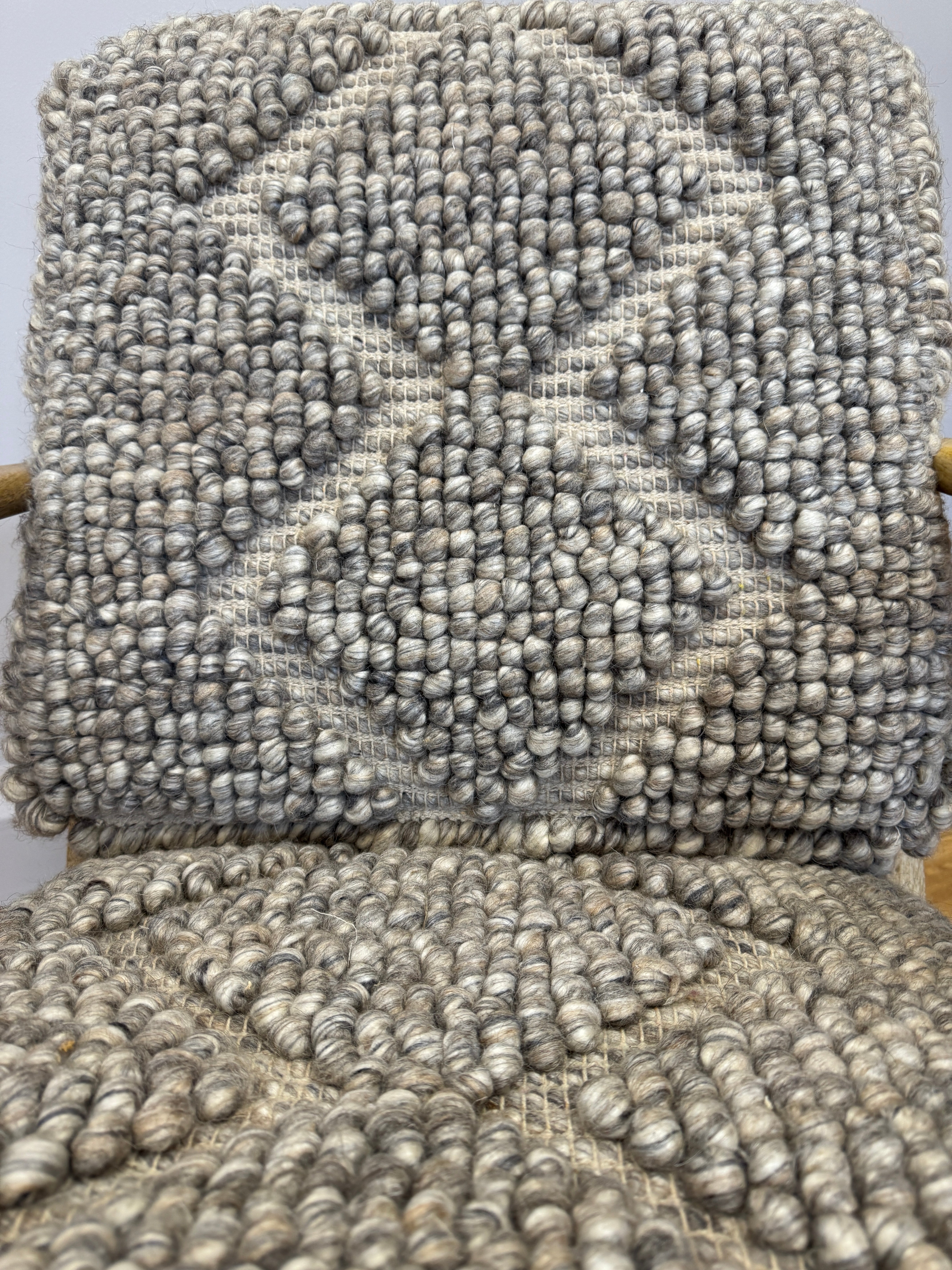 Nkuku Keya chunky natural weave & mango wood accent chair
