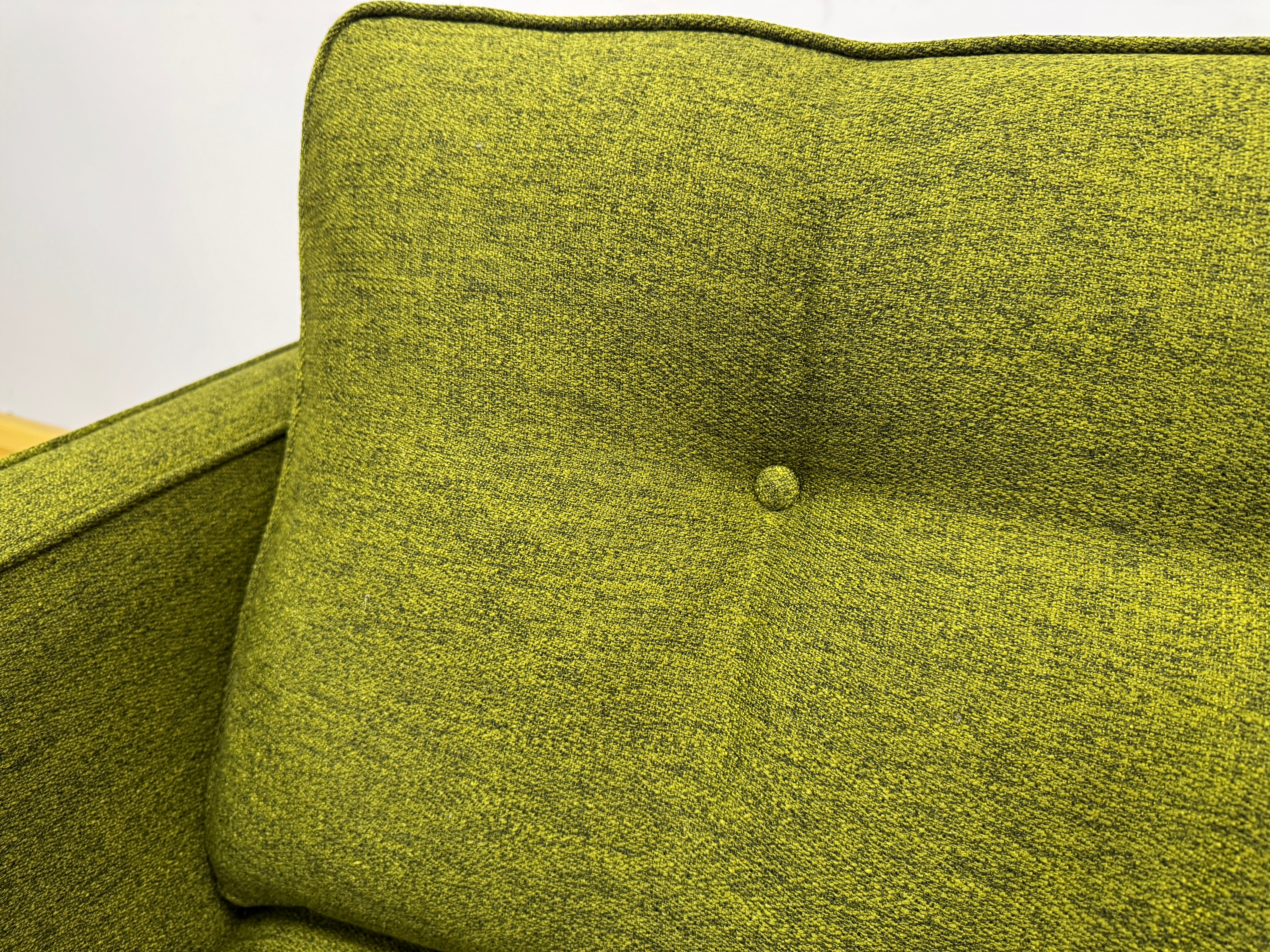 Orla Kiely Ebben loveseat in dark jewel green fabric