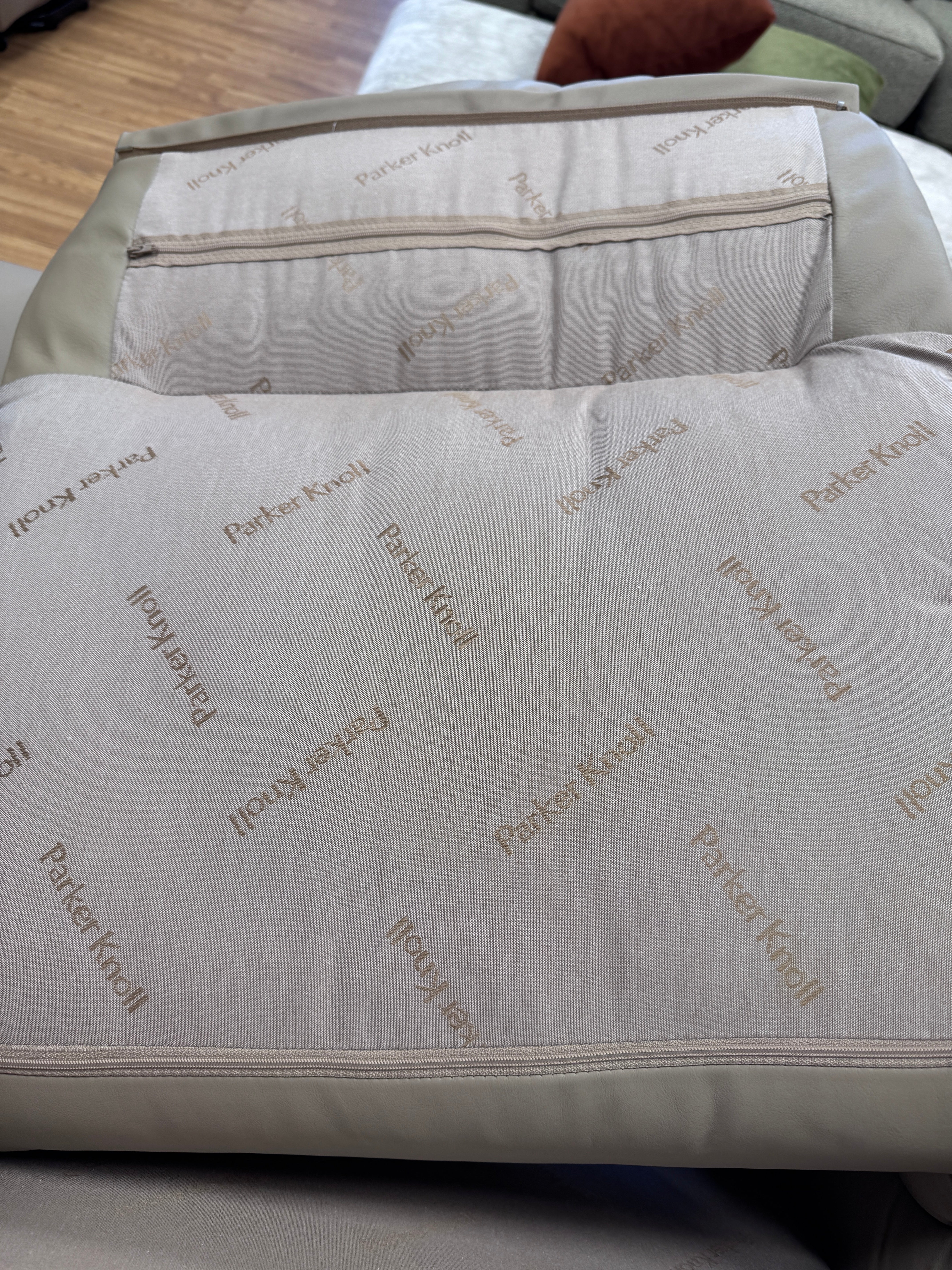 Parker Knoll Boston 2 seater sofa in Madri Putty beige leather