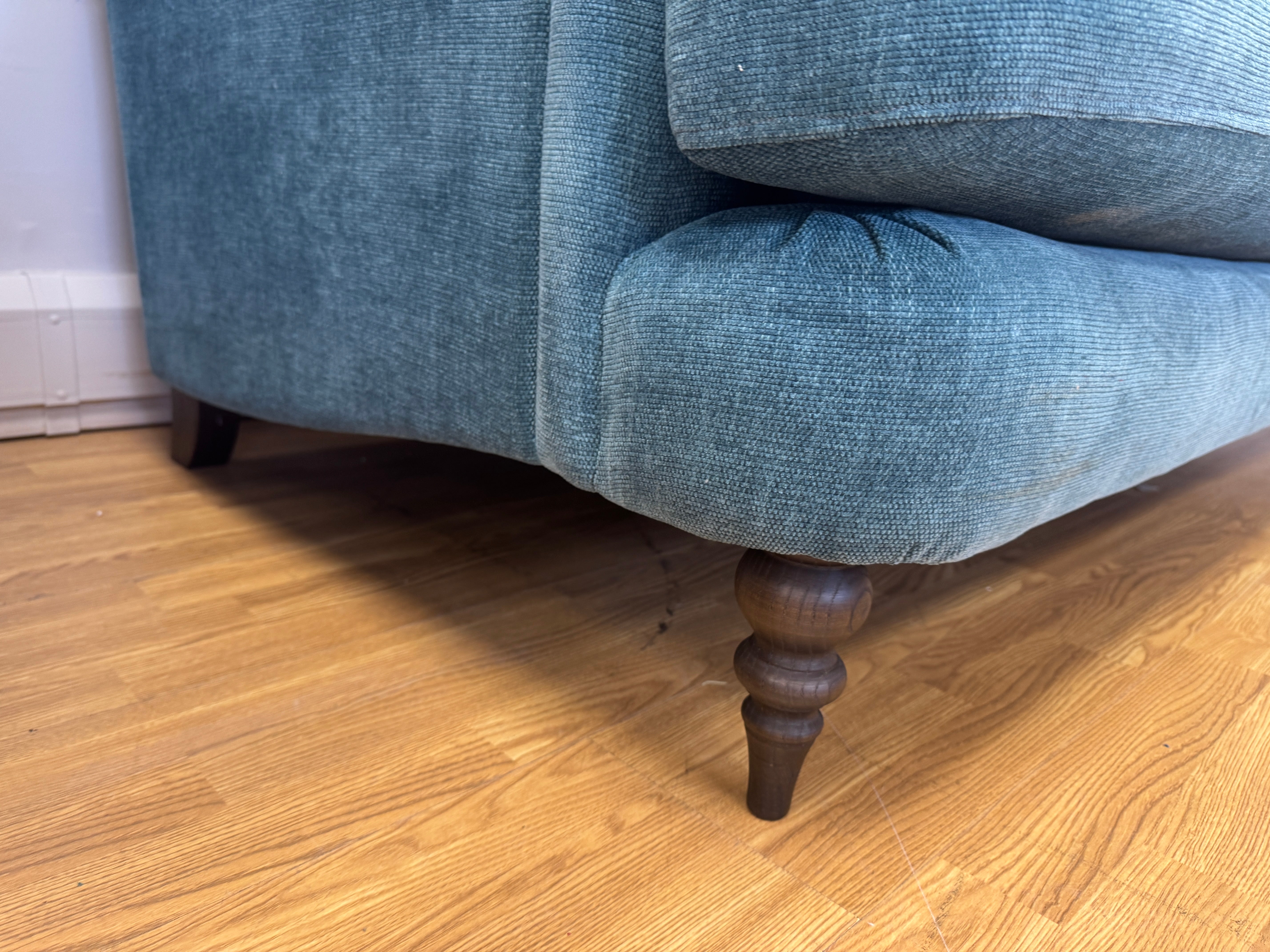John Lewis Otley 4 seater sofa in teal chenille fabric