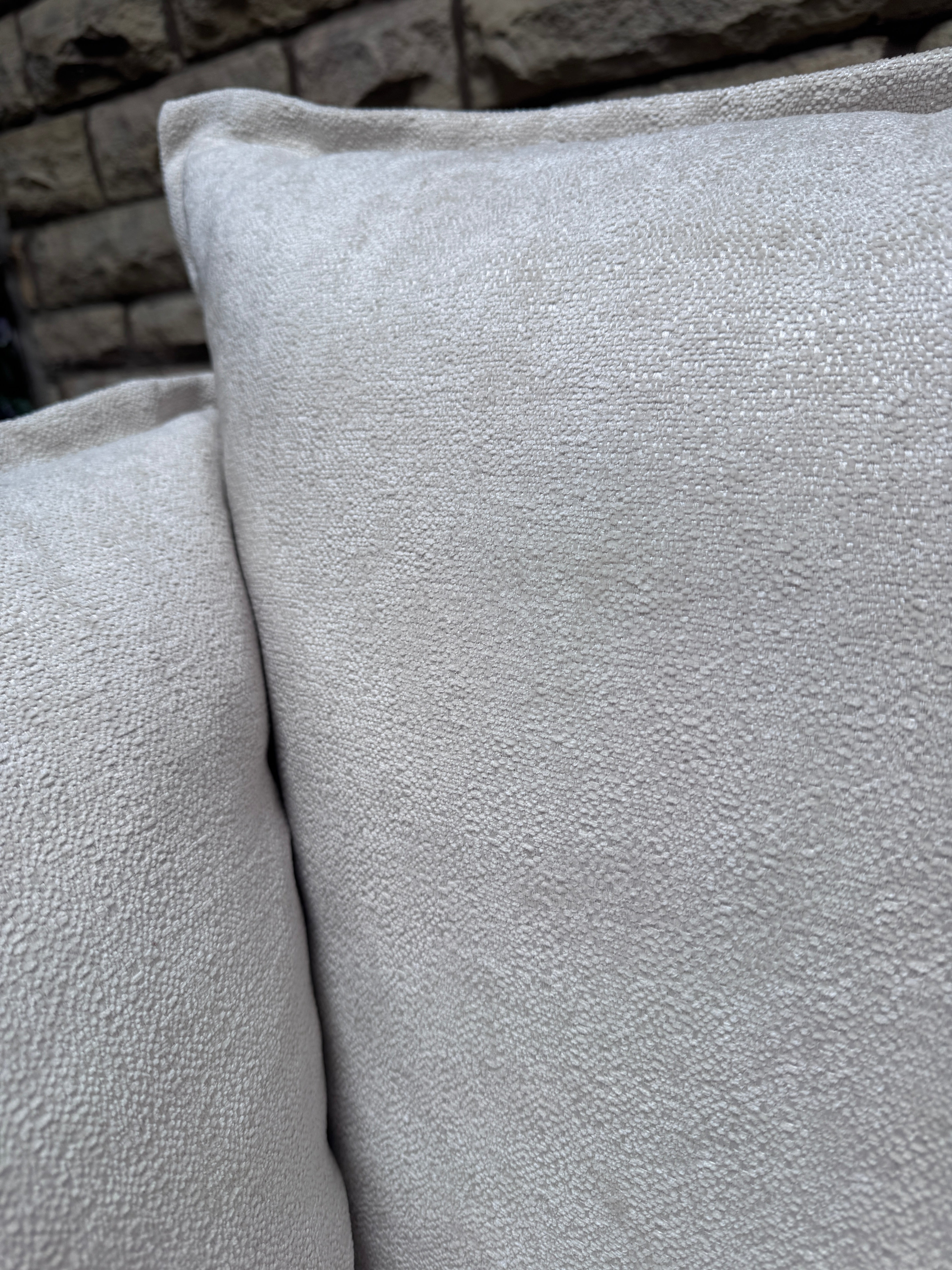Luca 2 seater sofa in Ivory textured chenille fabric