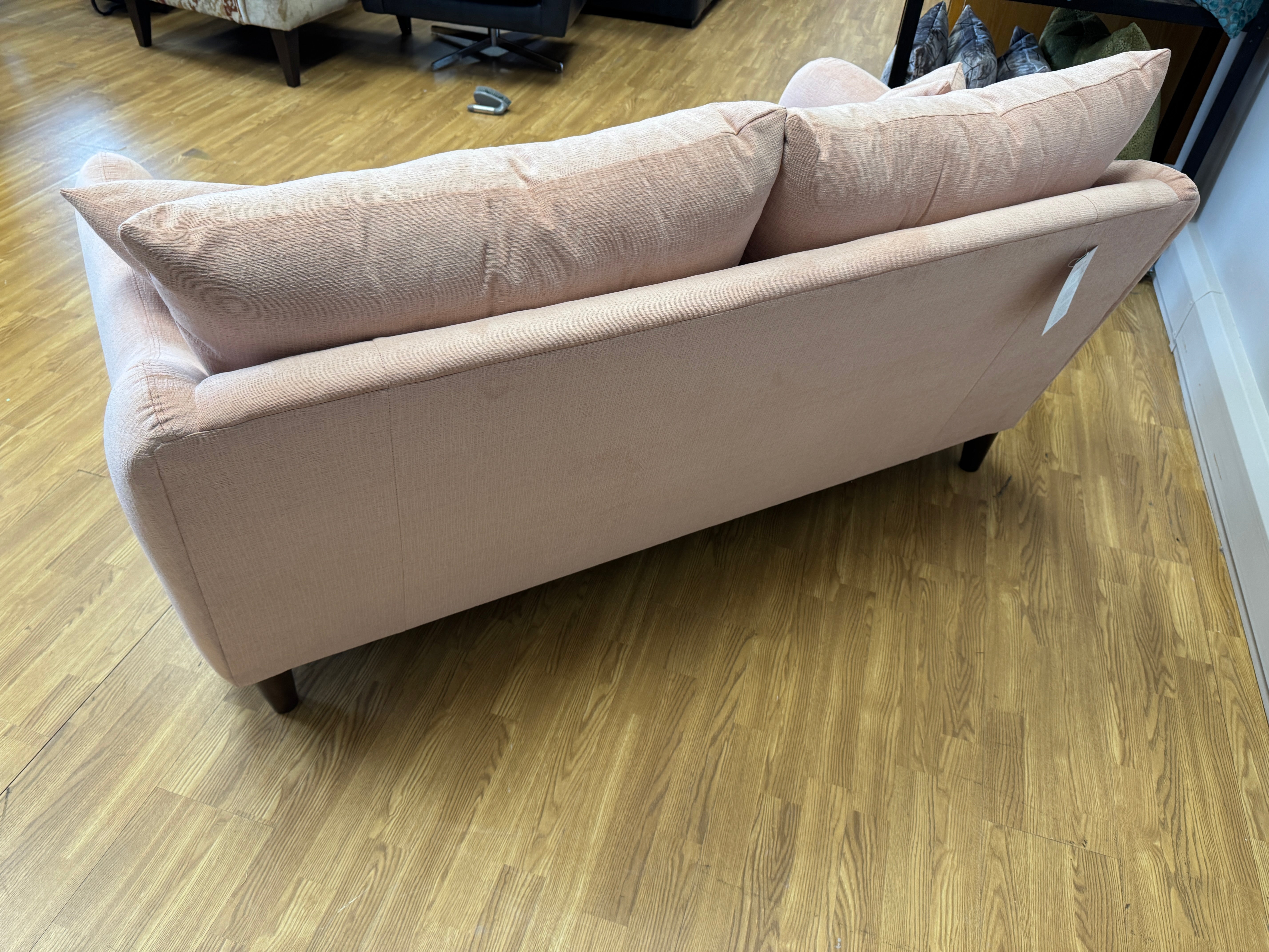 Ambleside 2 seater standard back sofa in Vogue Dusty Pink fabric