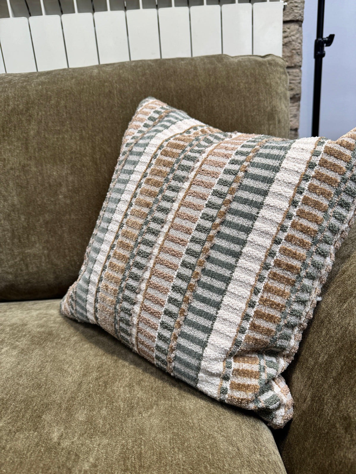 Tovi medium 3 seater sofa in Sage green chenille fabric