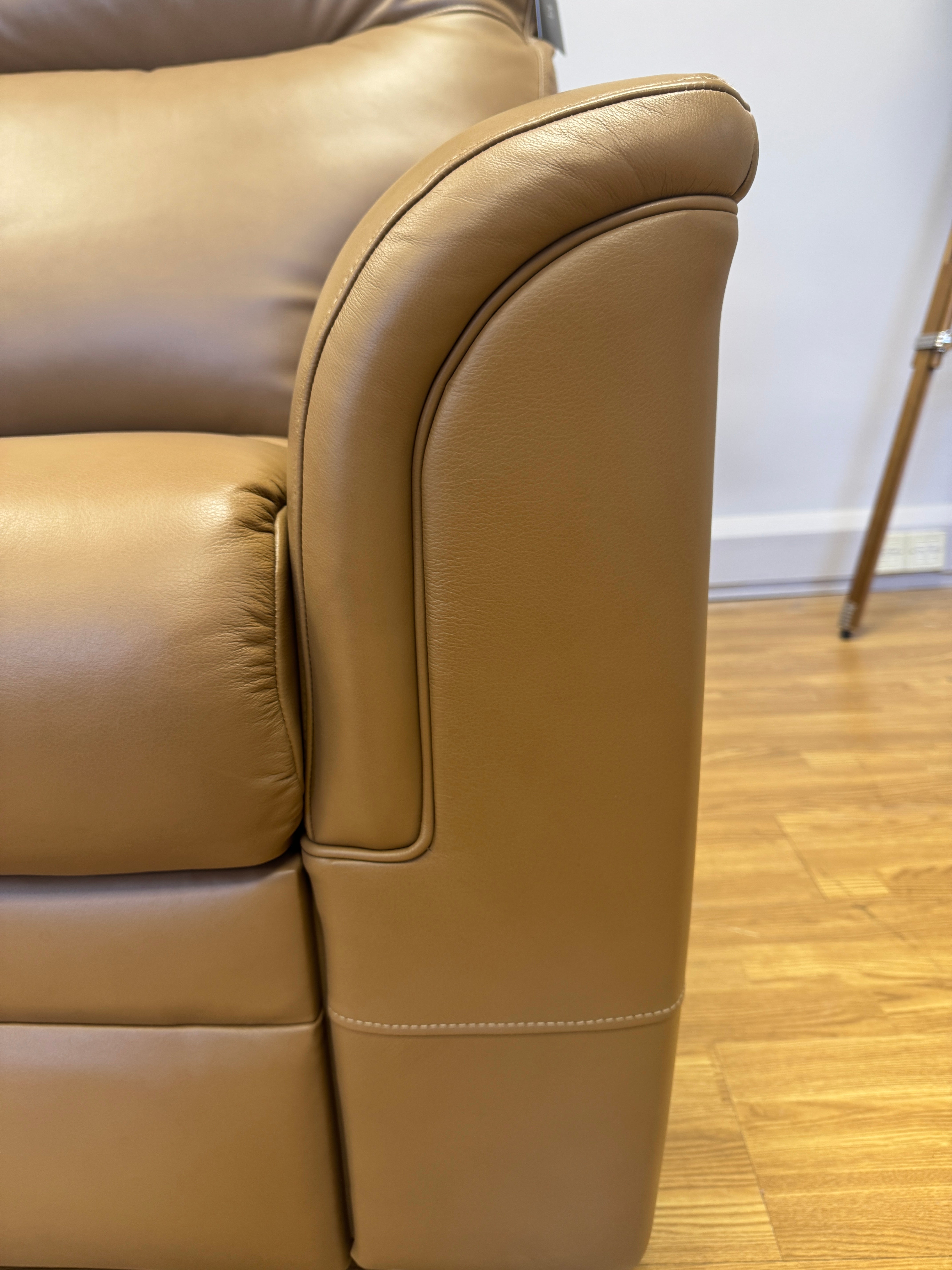 Hudson 2 seater sofa in soft caramel brown leather