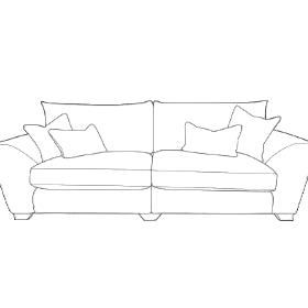 Mala 4 seater modular 2 piece sofa