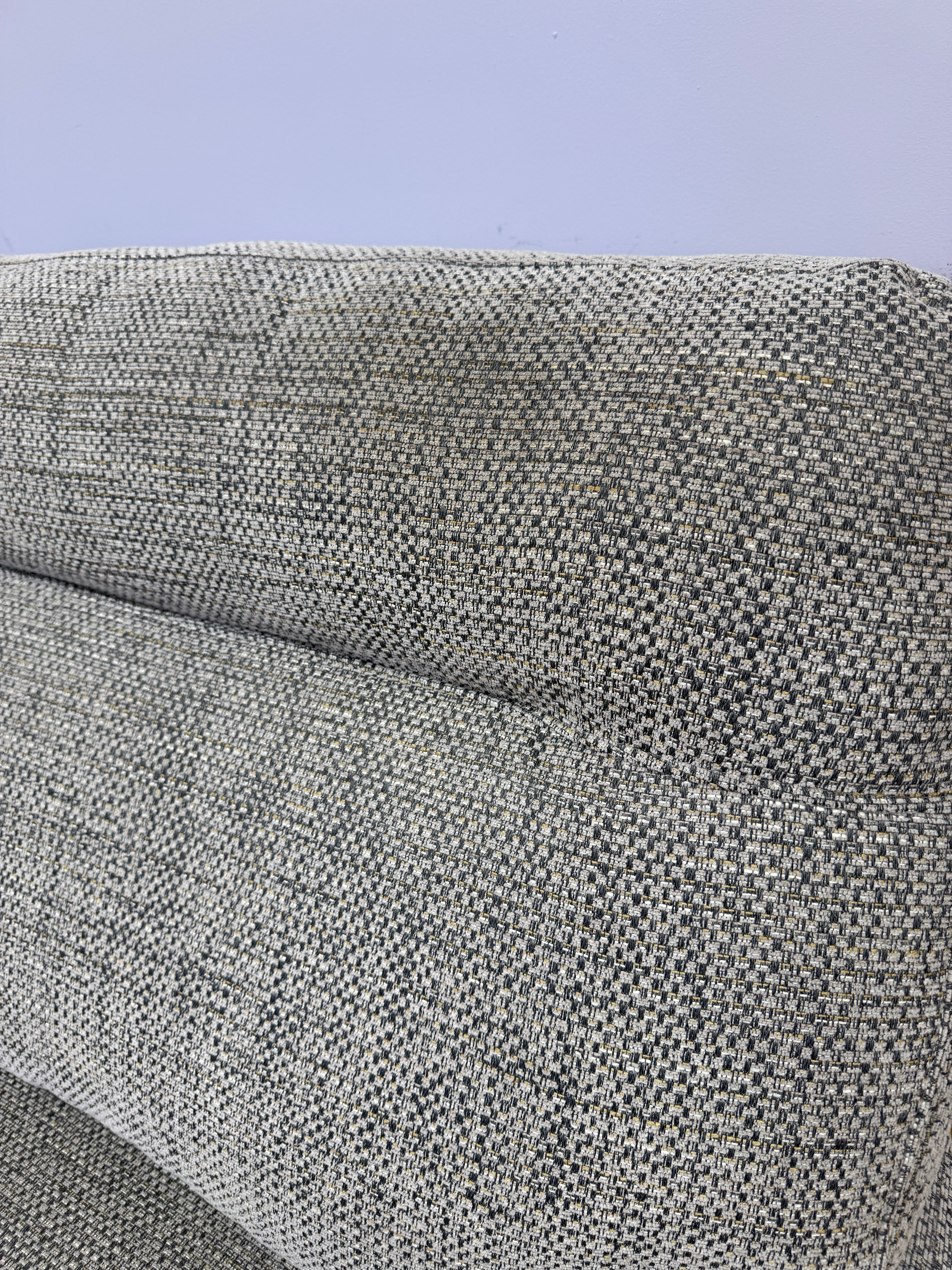 Parker Knoll Colorado split 3 seater electric reclining sofa with lumbar support in mid grey mix weave fabric