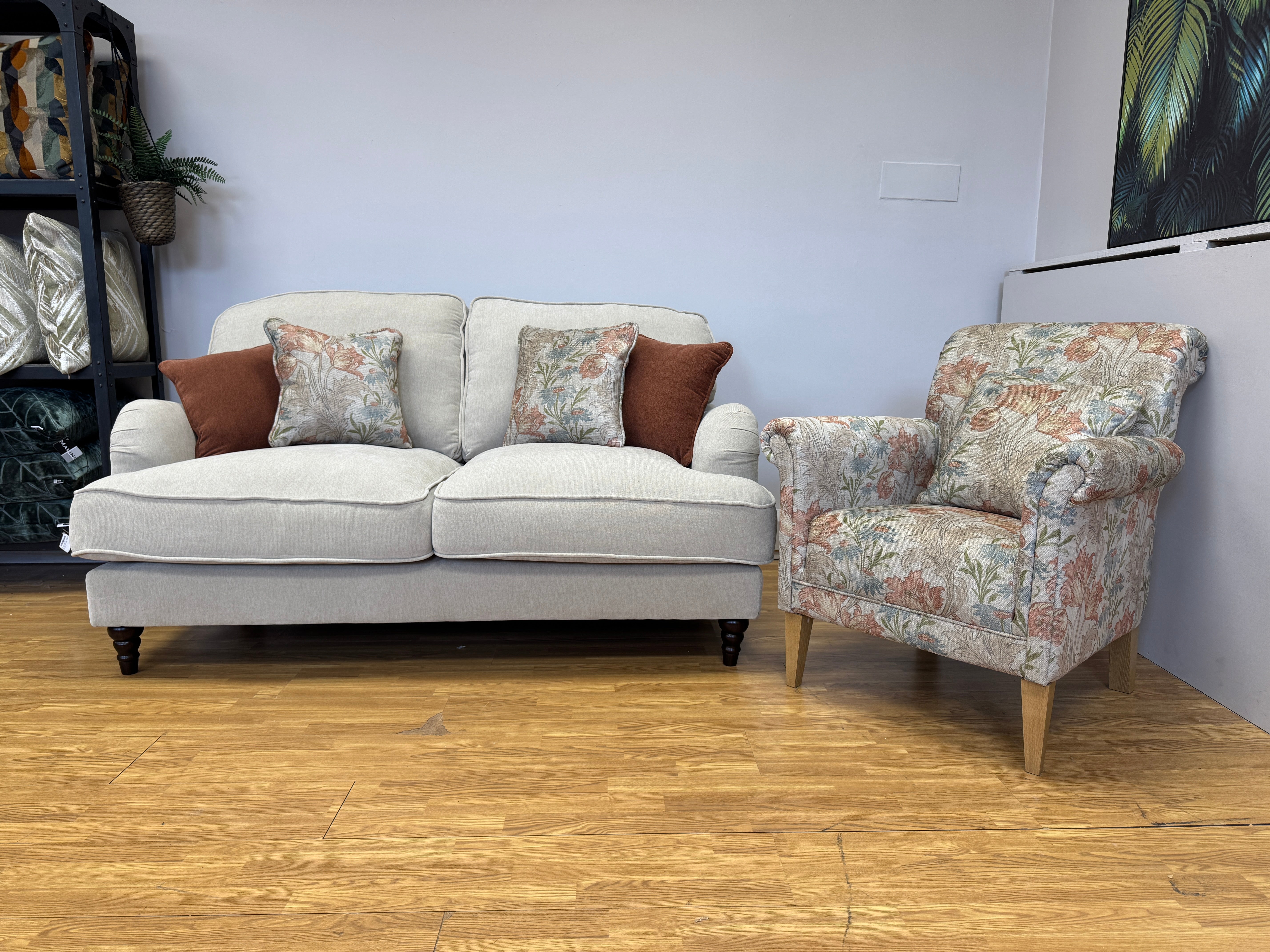 Ballina 2 Seater Sofa in Freya Oatmeal fabric