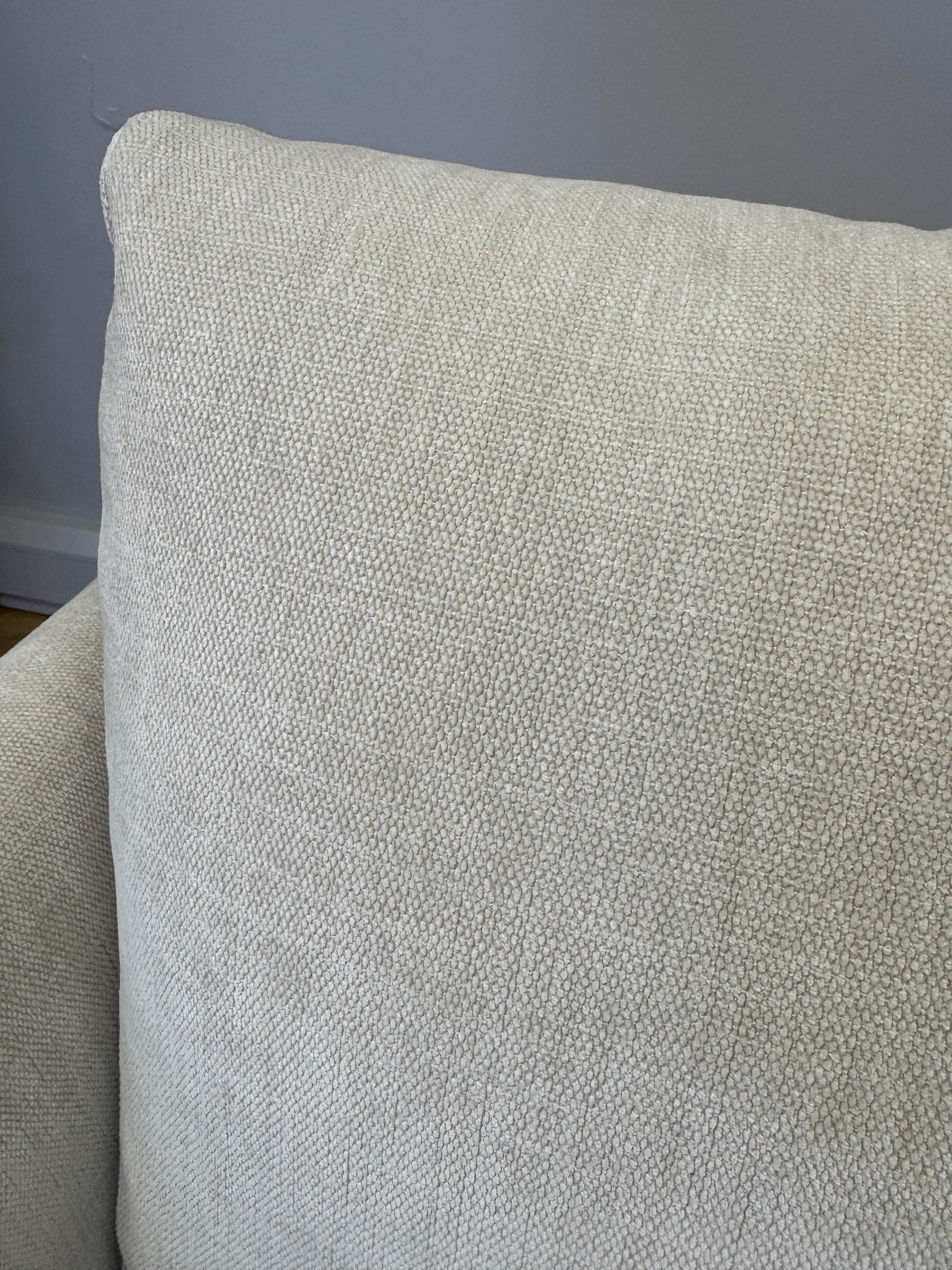 Sofology designer 3 seater sofa in natural skinny cotton fabric