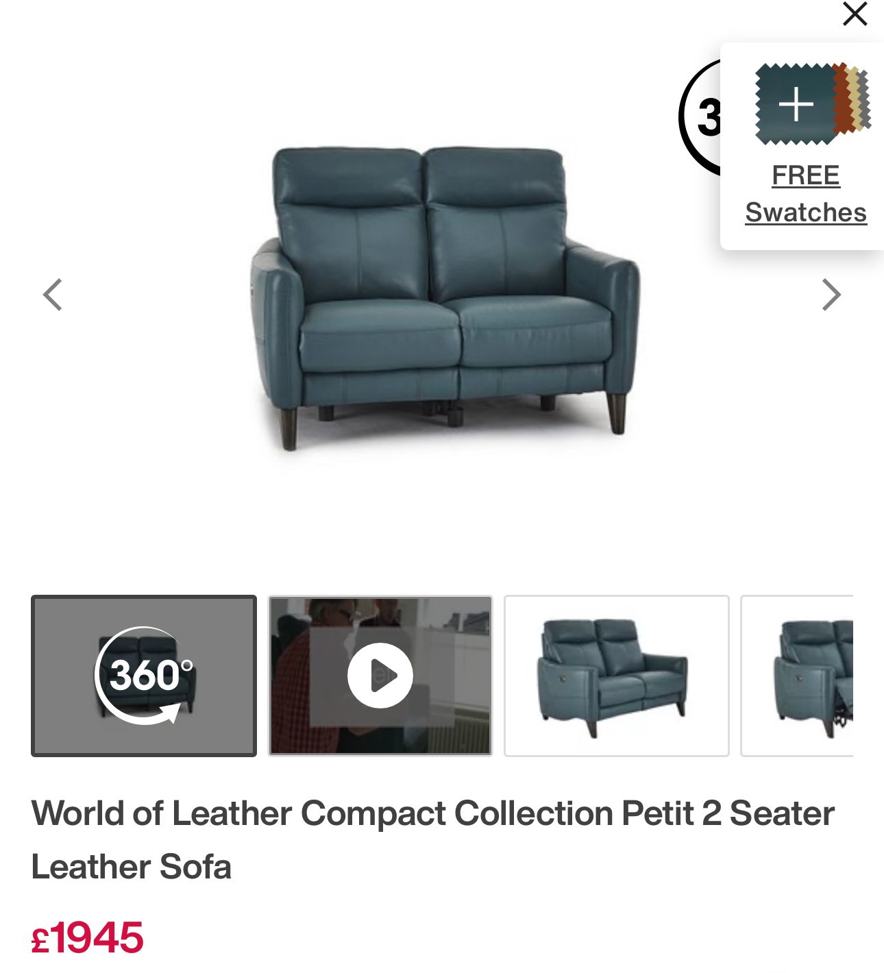 Compact Contempo petite 2 seater high back sofa in Olive green leather (pair available)