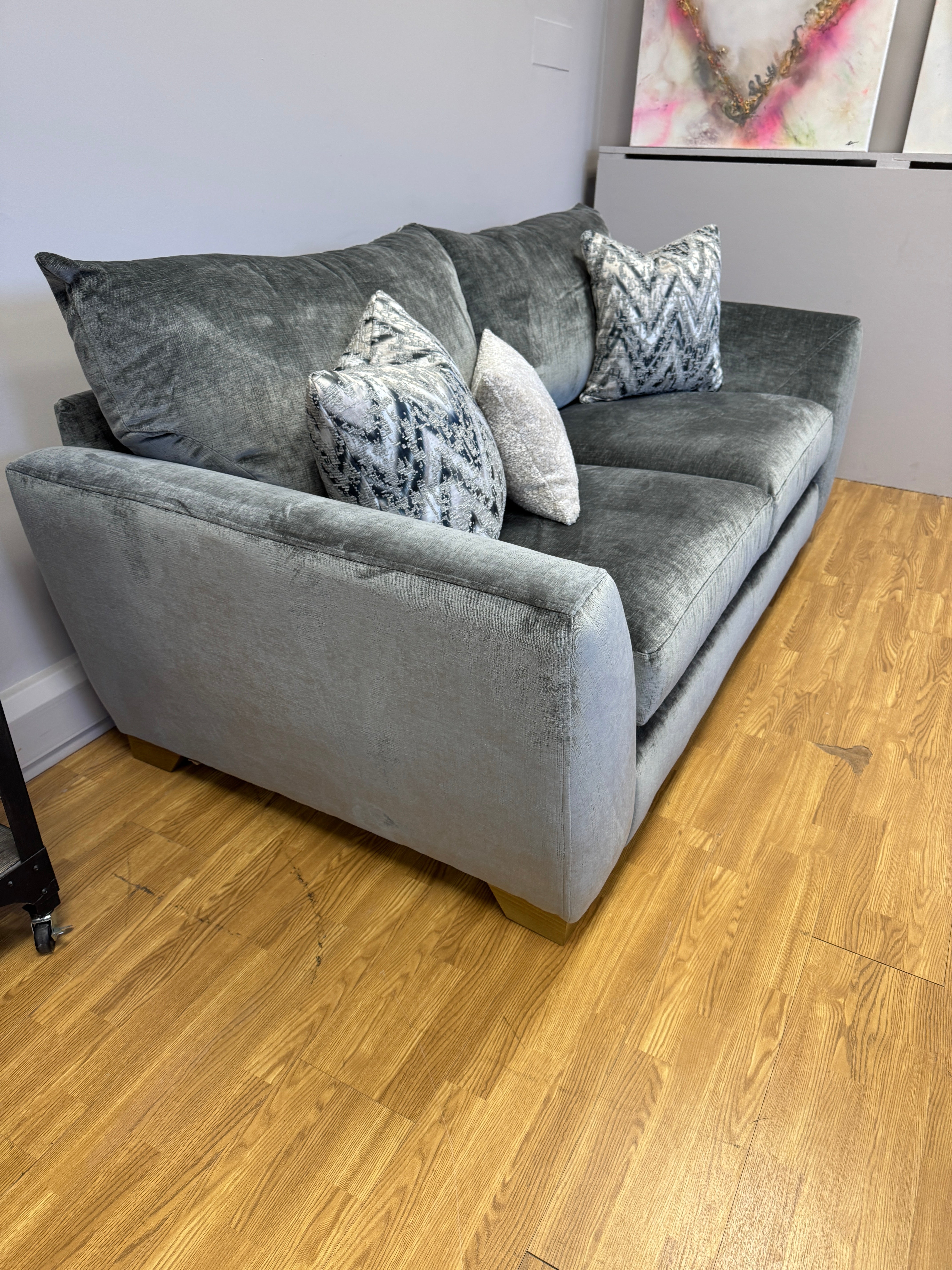 Mala 3 seater sofa in Dion Flagstone chenille fabric