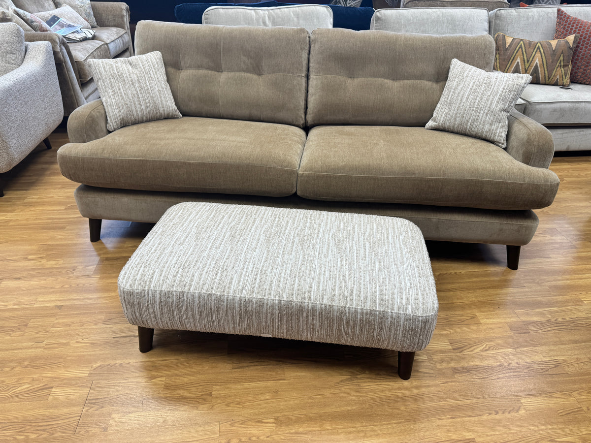 Loften 4 seater sofa in caramel soft chenille fabric