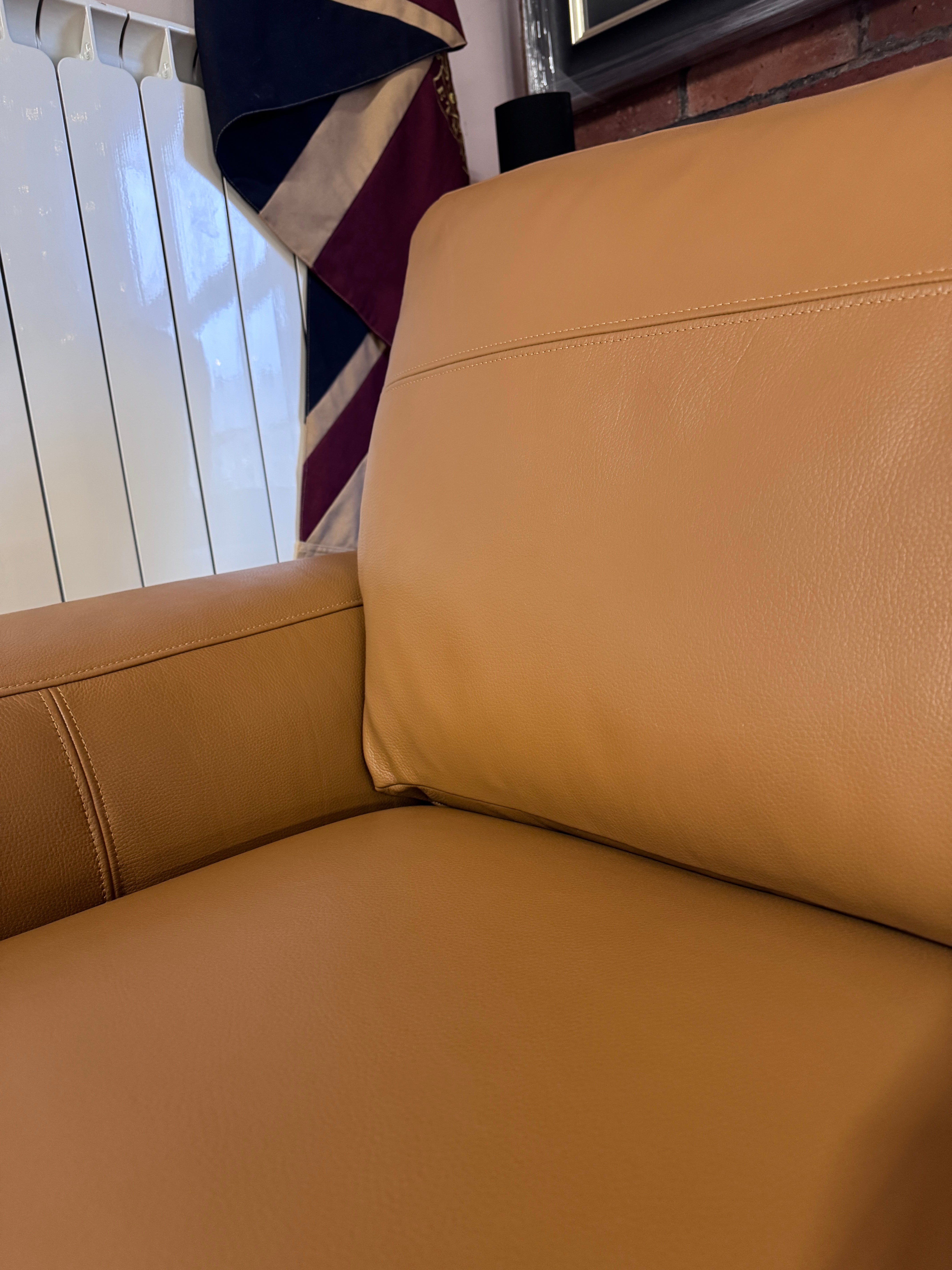 Next Houghton 4 seater split sofa in Tan Turin leather