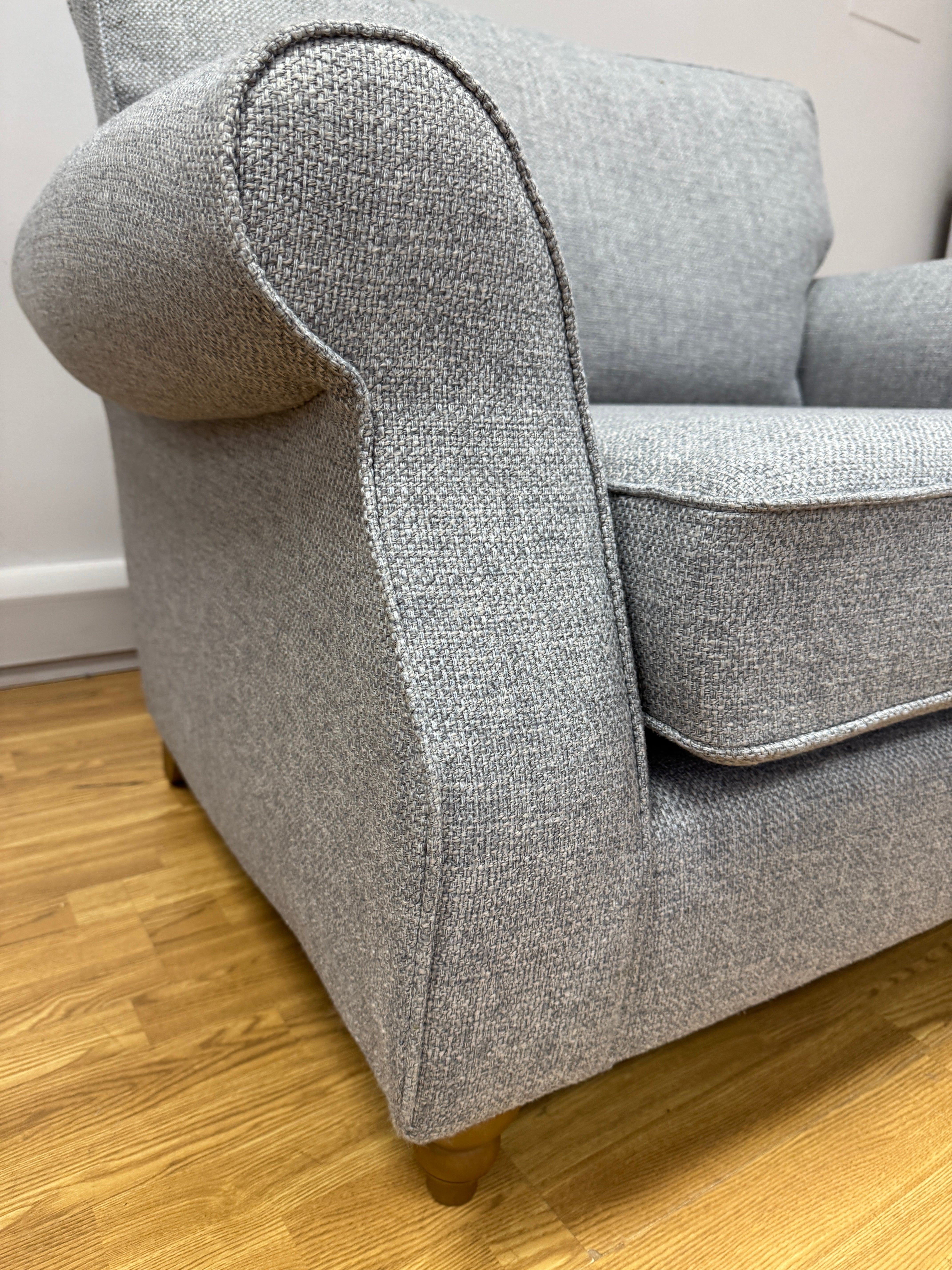 Next Ashford loveseat in Mid grey basket weave fabric
