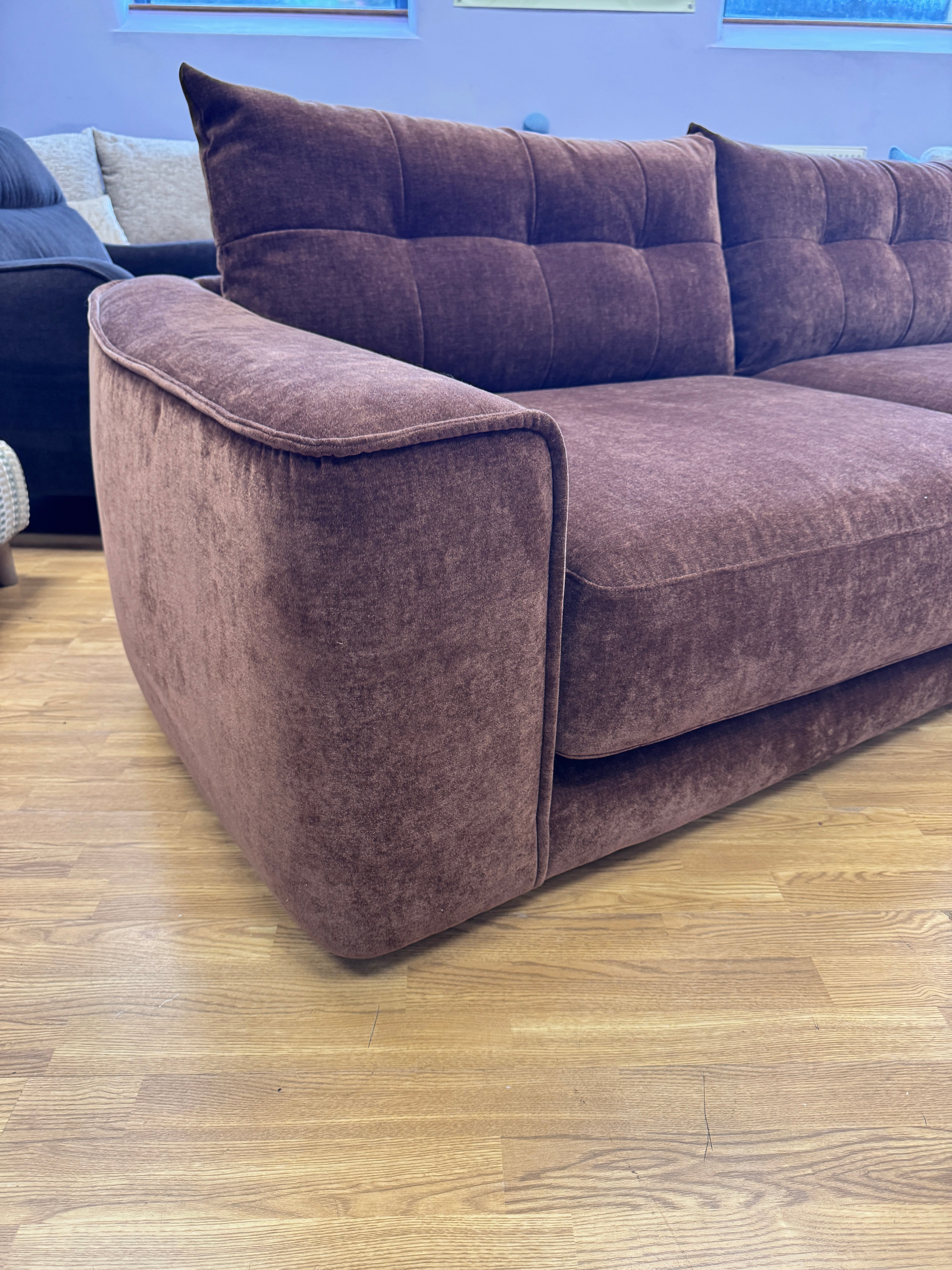 McCloud 4 seater split sofa in Hearth brown chenille
