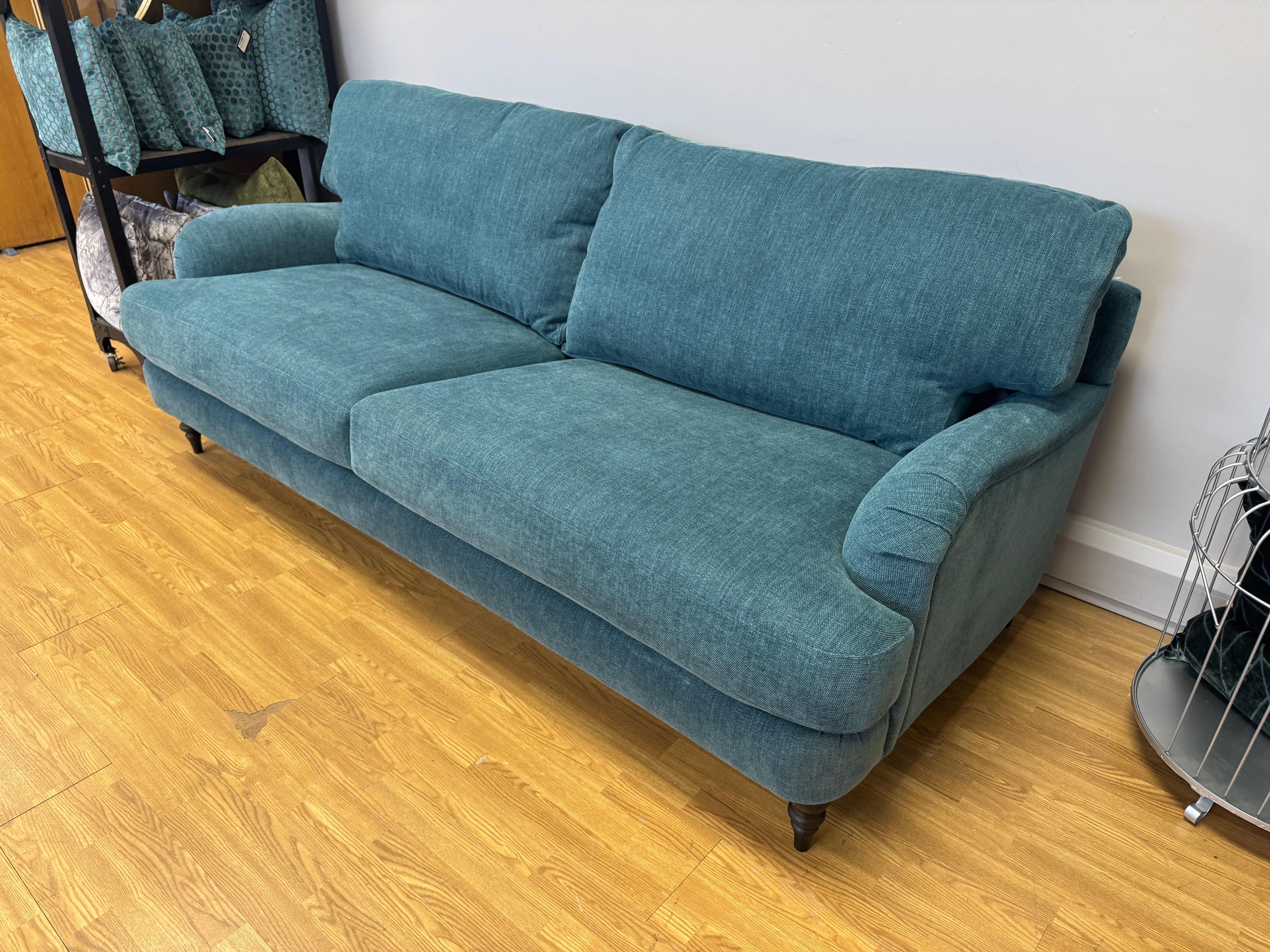 John Lewis Otley 4 seater sofa in teal chenille fabric