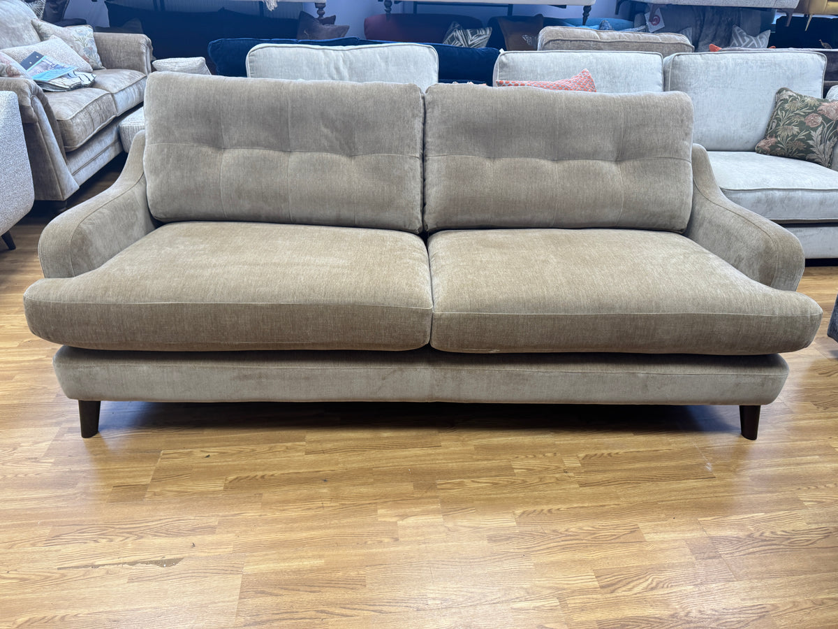 Loften 4 seater sofa in caramel soft chenille fabric