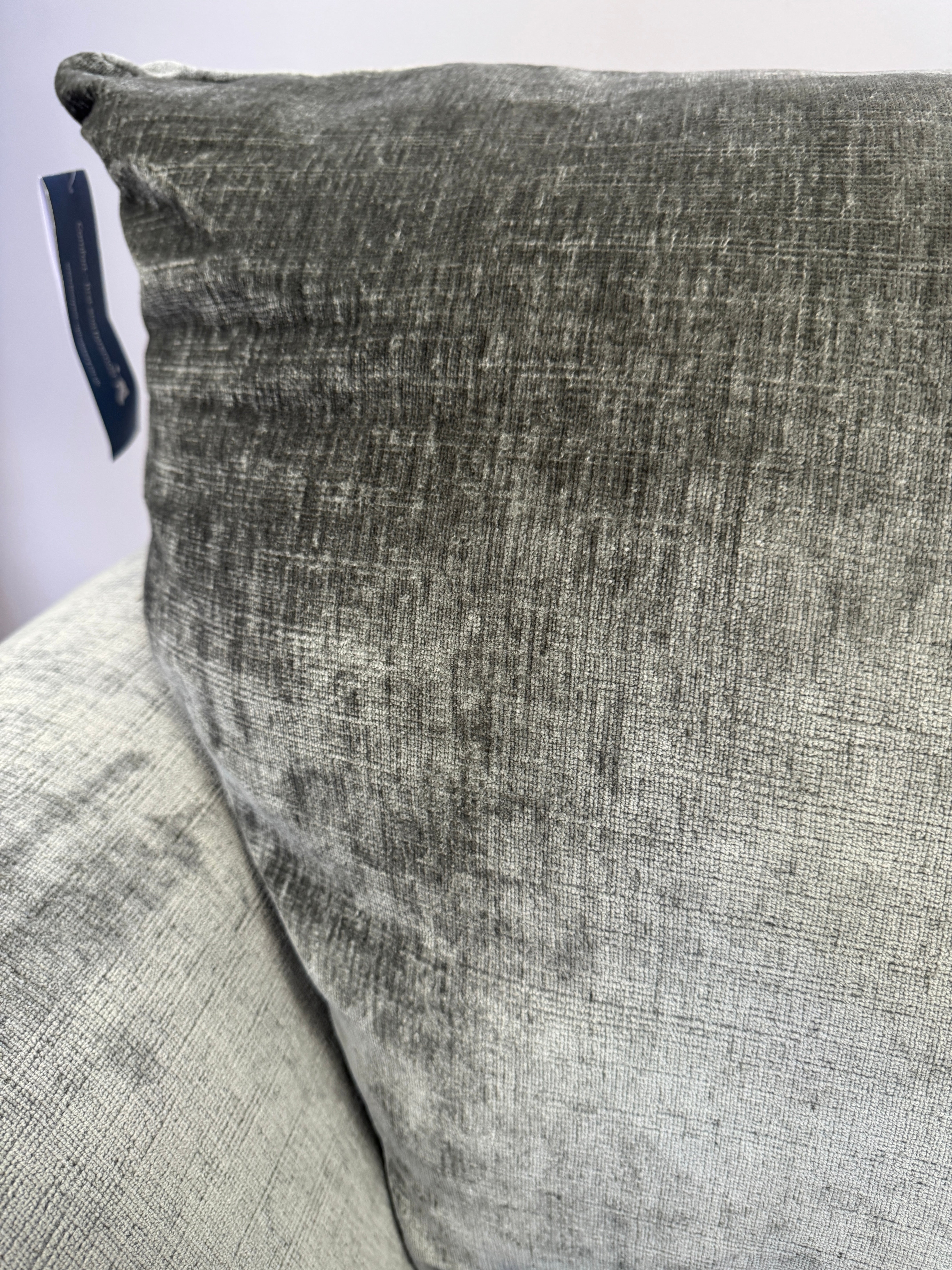 Mala 2 seater standard back sofa in Dion Flagstone (charcoal grey) chenille fabric