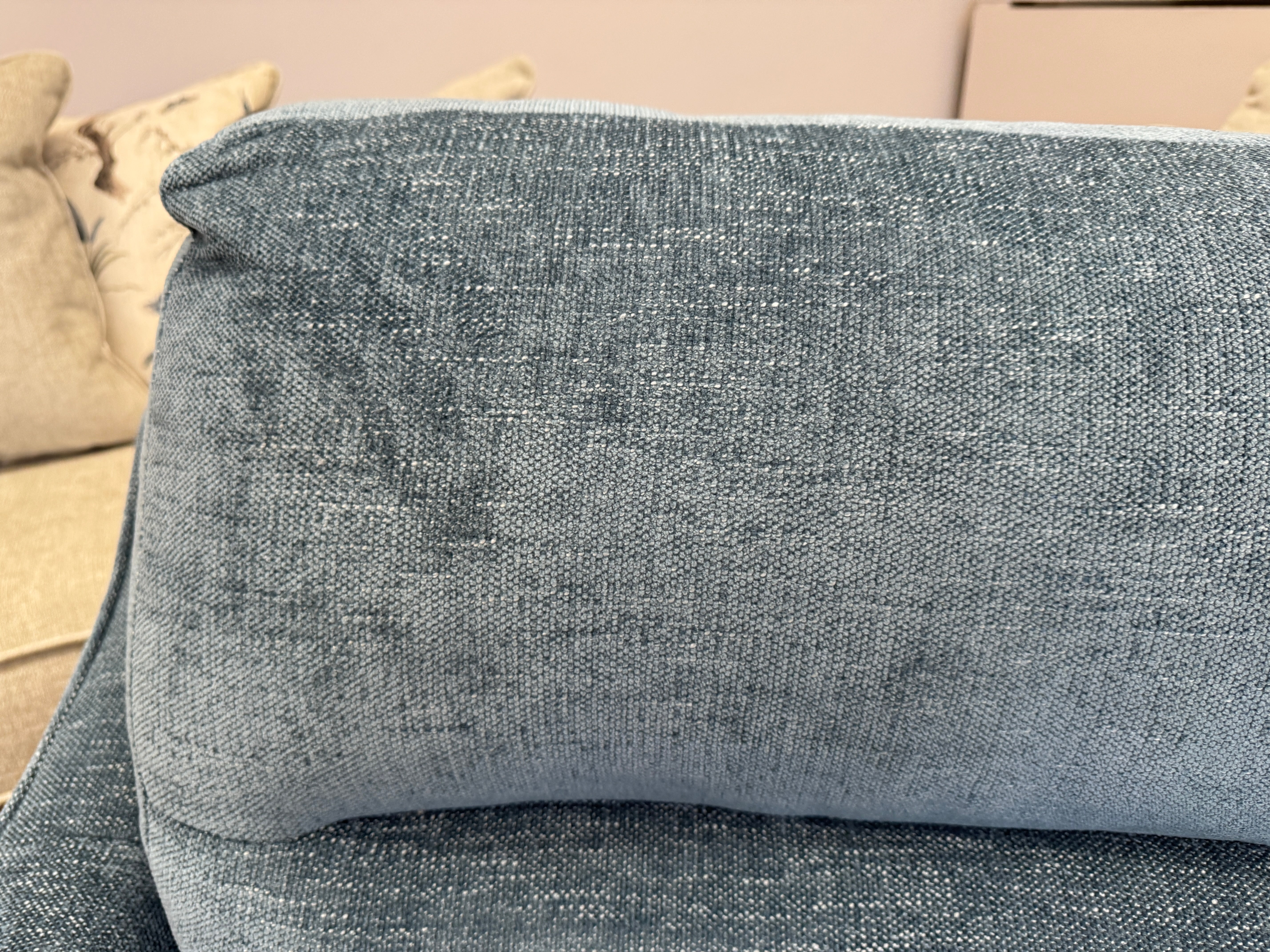 Alice Easy Lounger accent chair with electric footrest in Marlon Atlantic blue fabric
