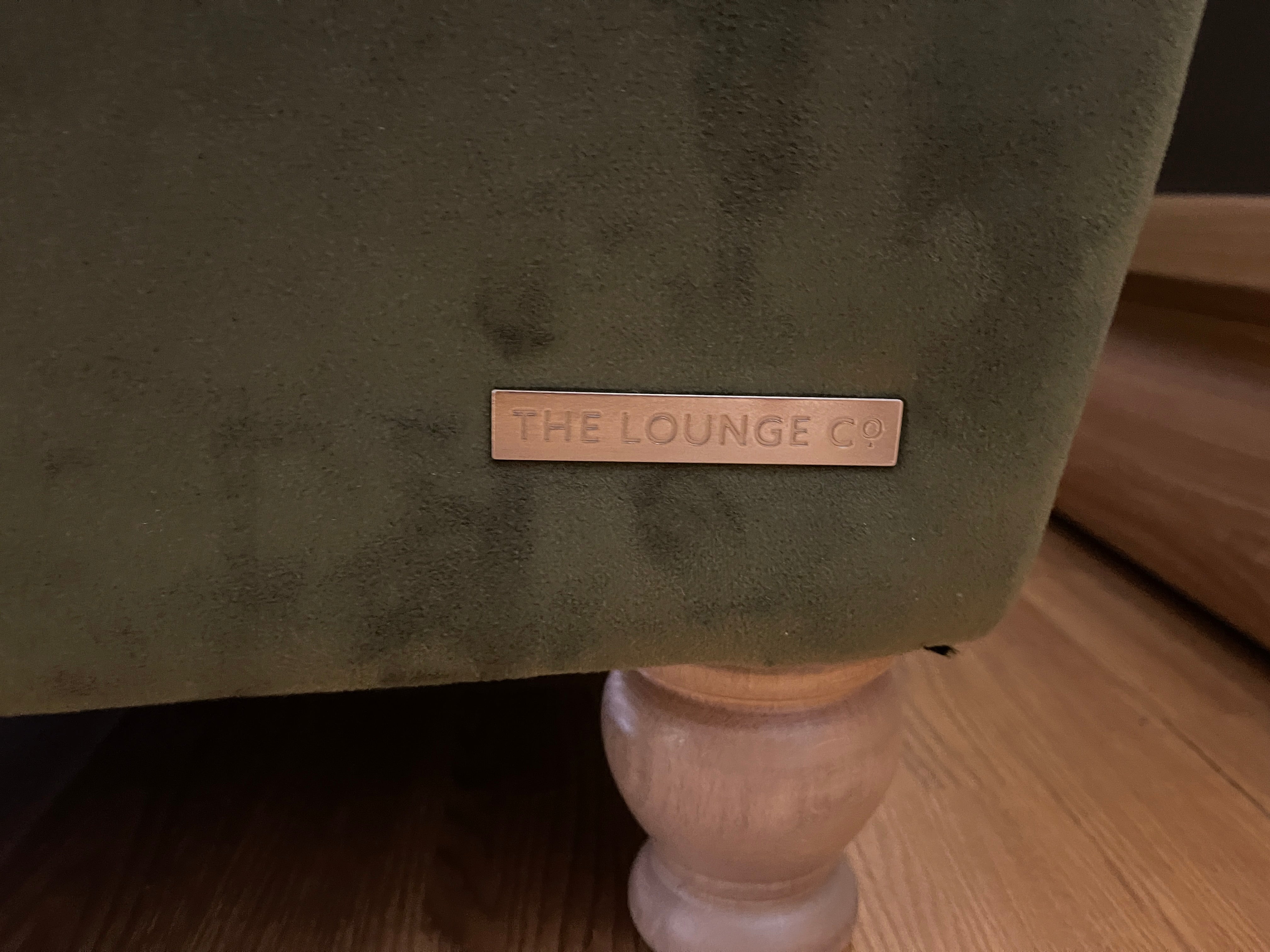 Bronwyn Lounge Company 4 seater sofa in woodland moss green velvet