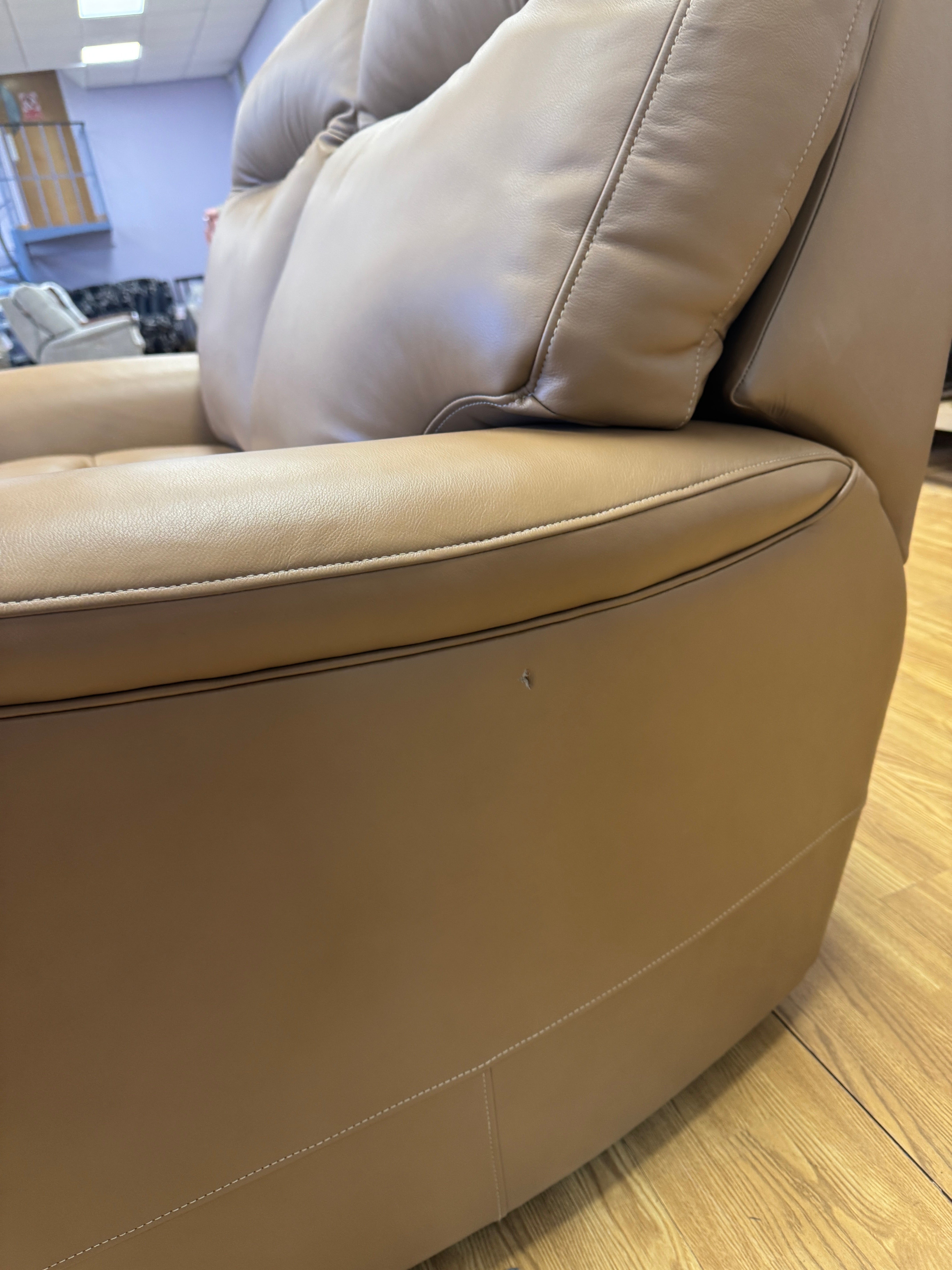 Hudson 2 seater sofa in soft caramel brown leather