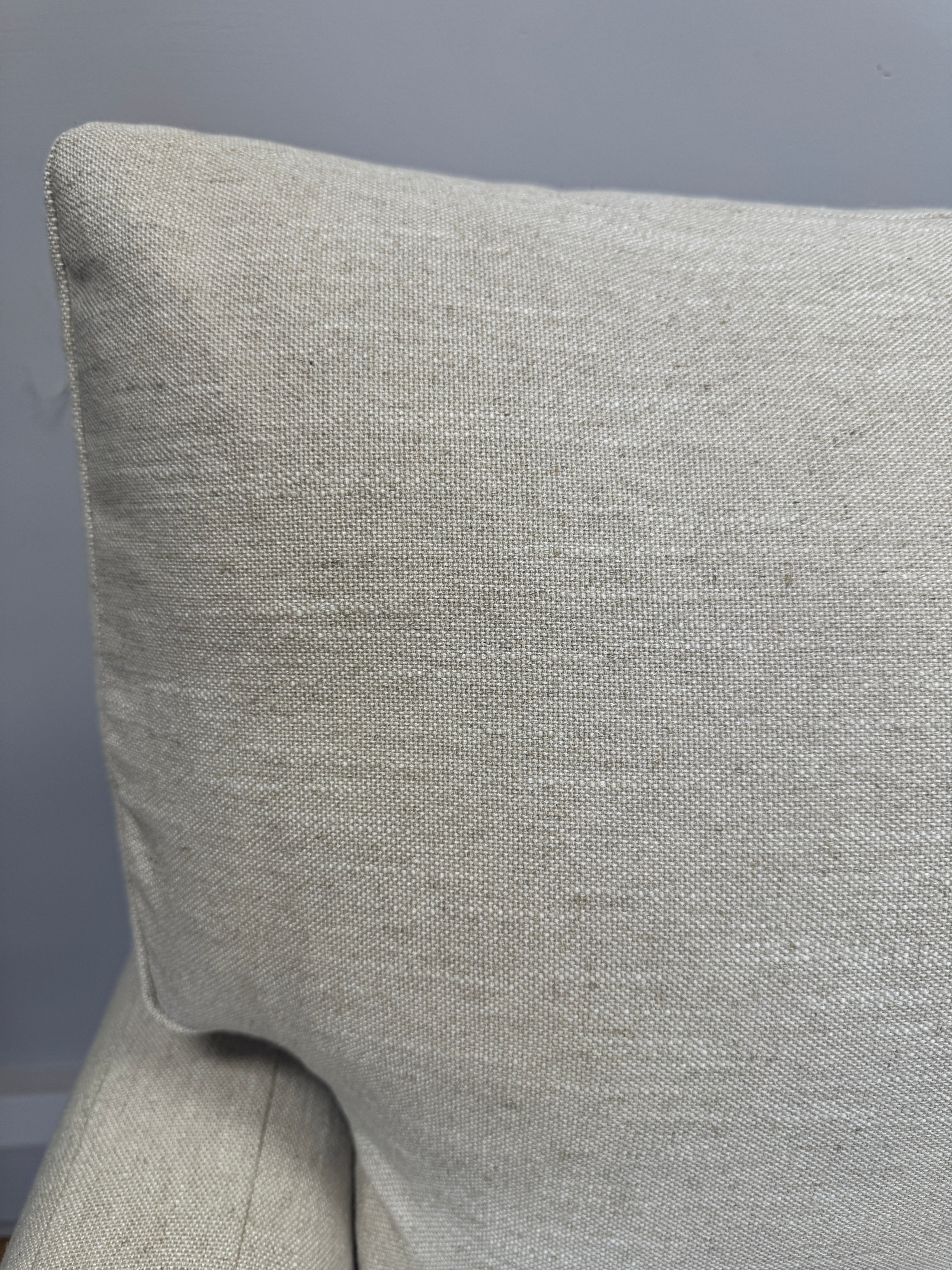 Loaf Squisharoo 2 piece right facing small corner sofa in natural linen fabric