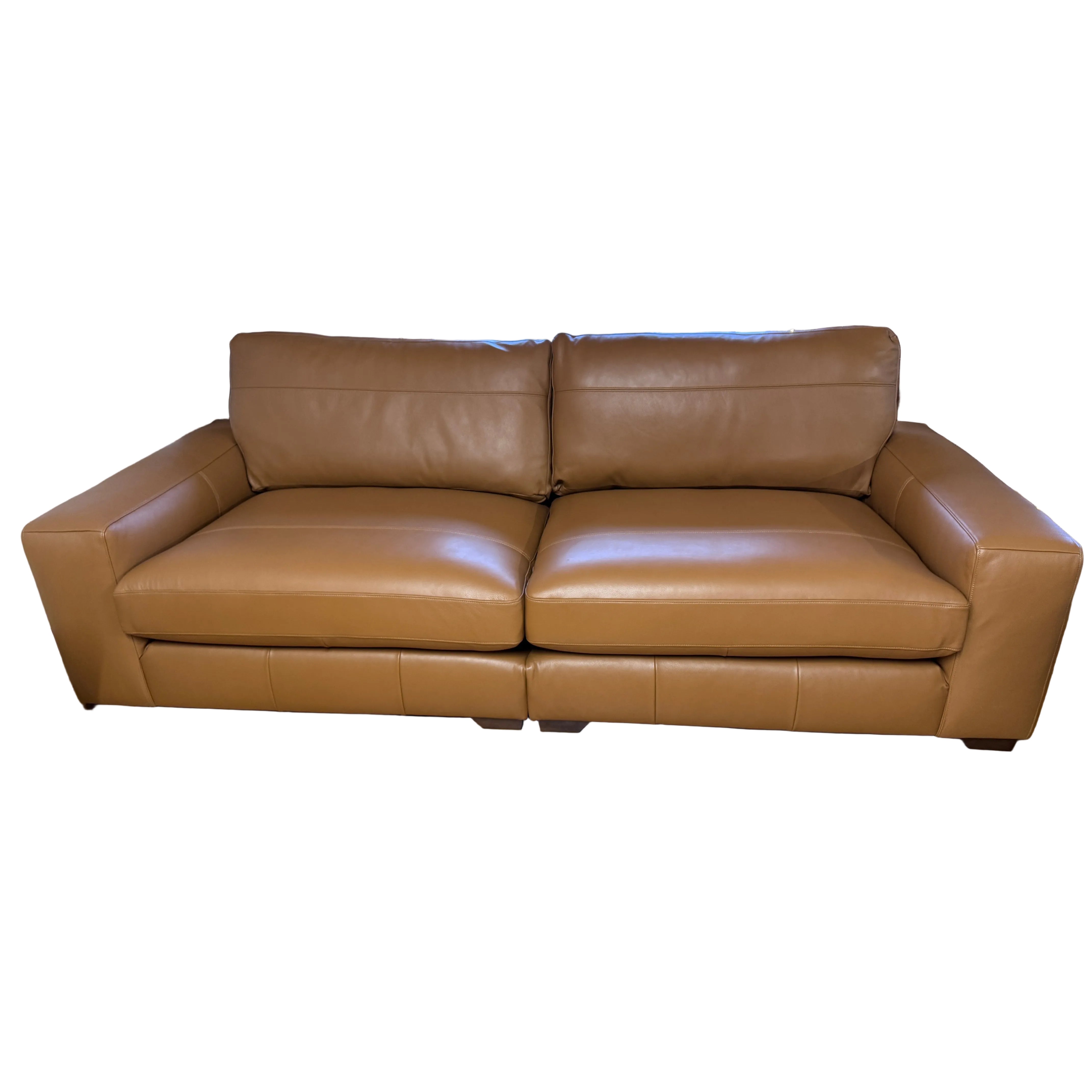 Next Houghton 4 seater split sofa in Tan Turin leather