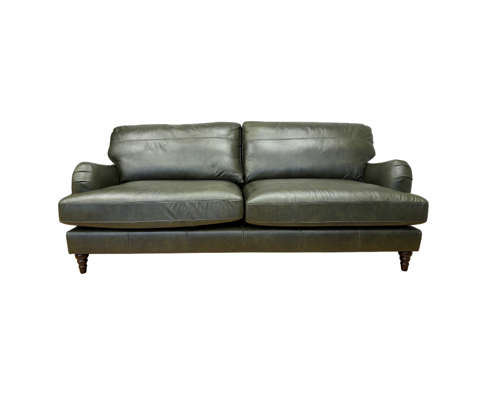 Ballina 4 Seater Sofa in Turino Green leather