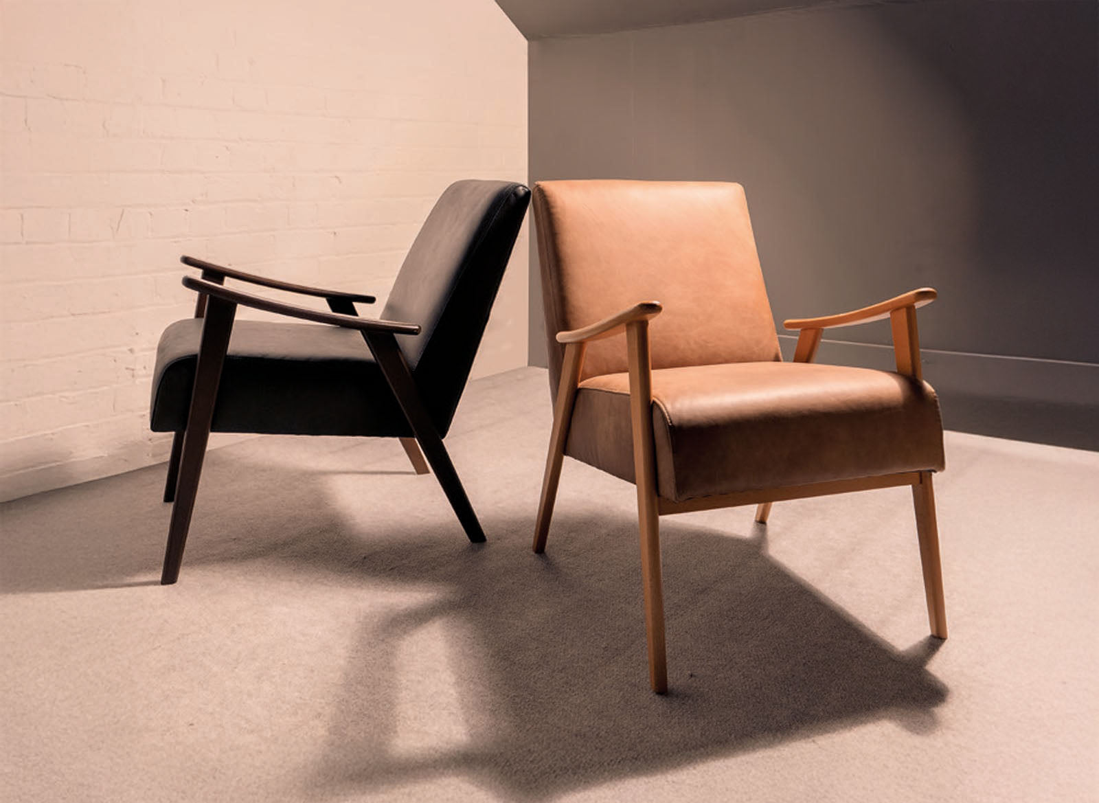 Brando accent chair with Beech (light) wood finish