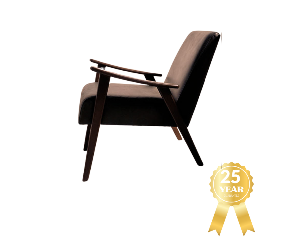Brando accent chair with Ash (dark) wood finish