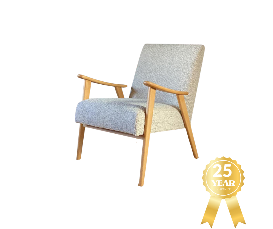 Brando accent chair with Beech (light) wood finish