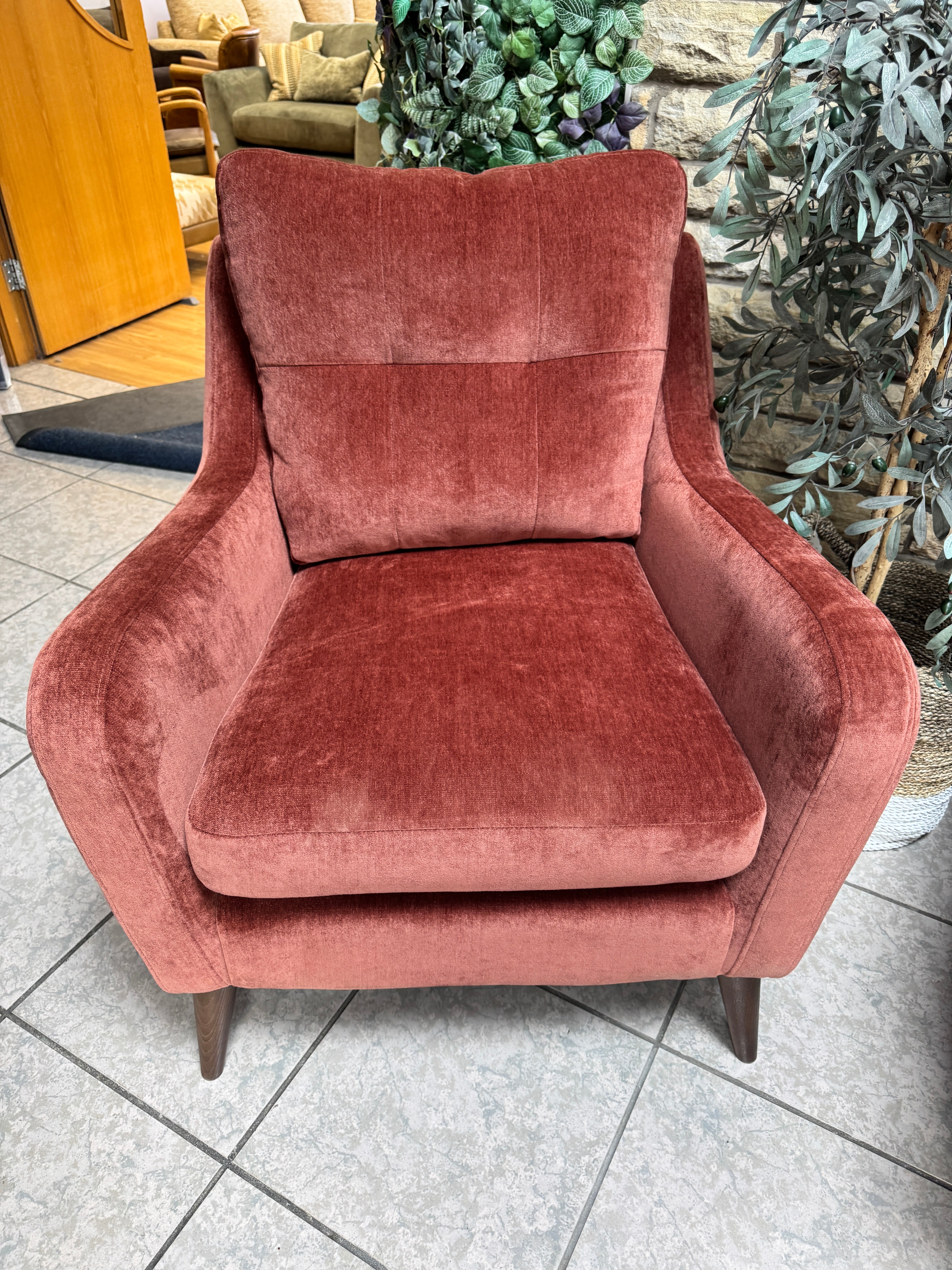 Rowan accent chair in Witton Brick chenille