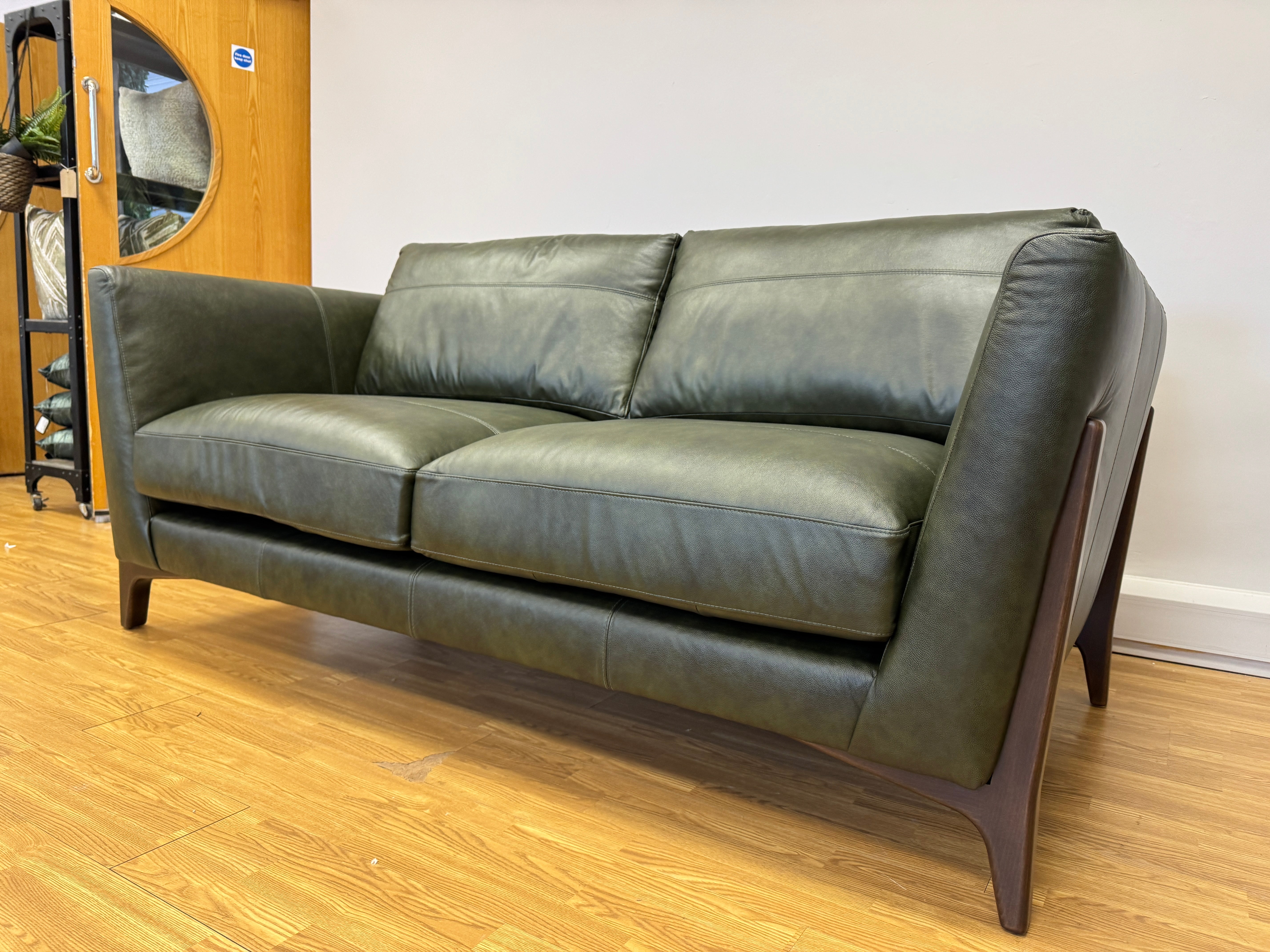 Ren 3 Seater Sofa in Turino Green leather