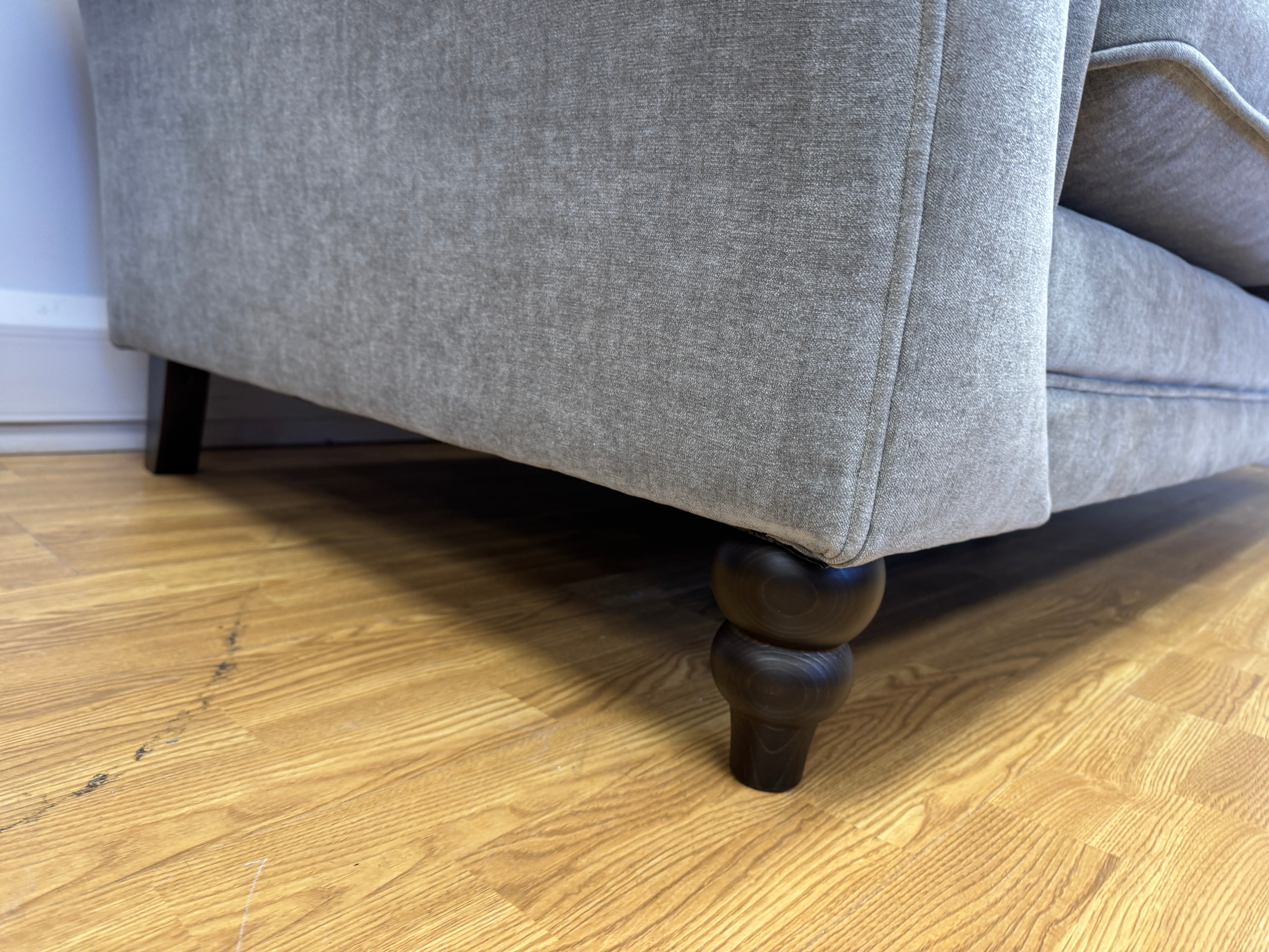 Danbury large 4 seater sofa in Ellis Koala (dark grey) fabric