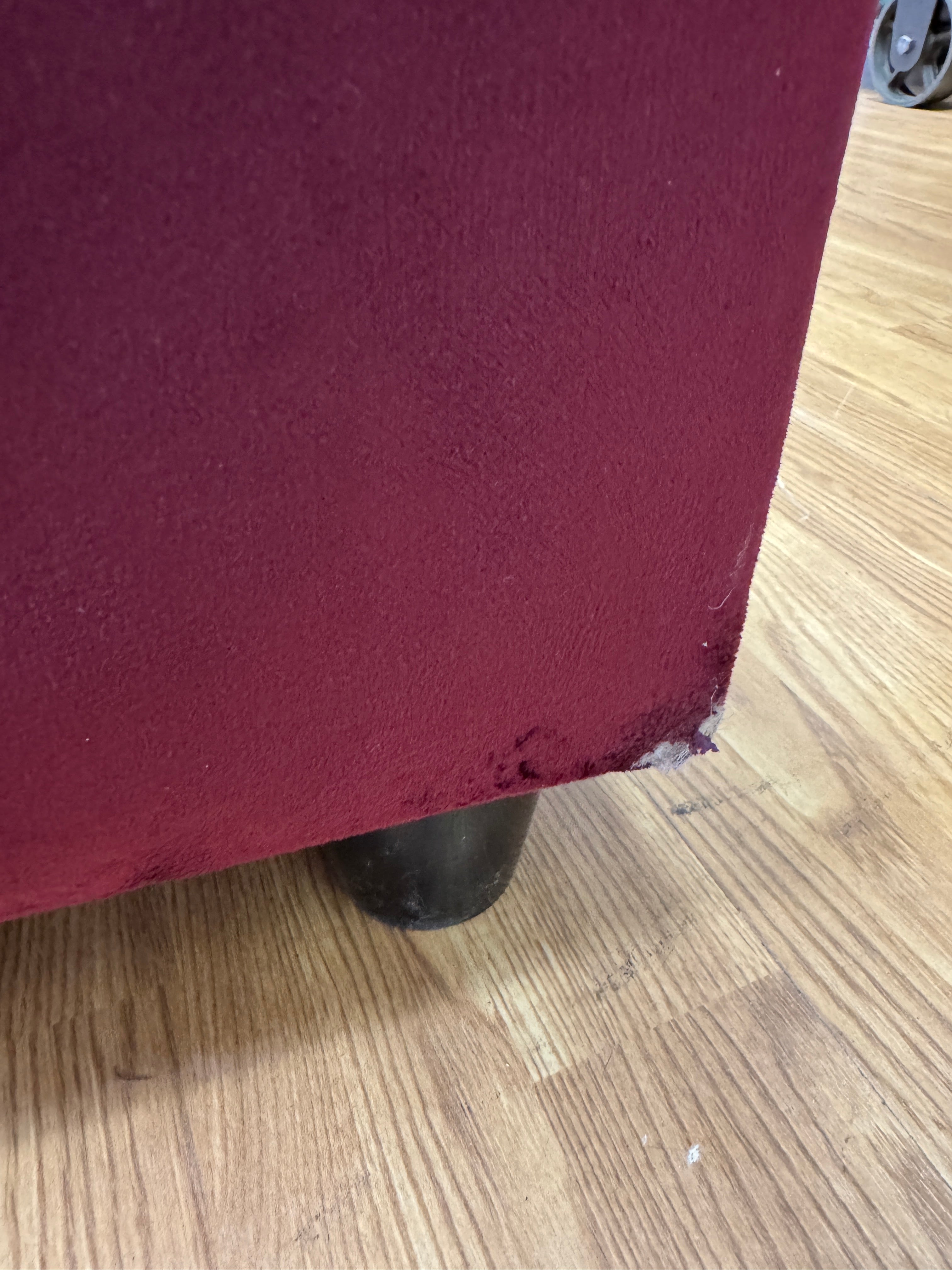 Gastard 3 seater sofa bed in Burgundy deep red velvet