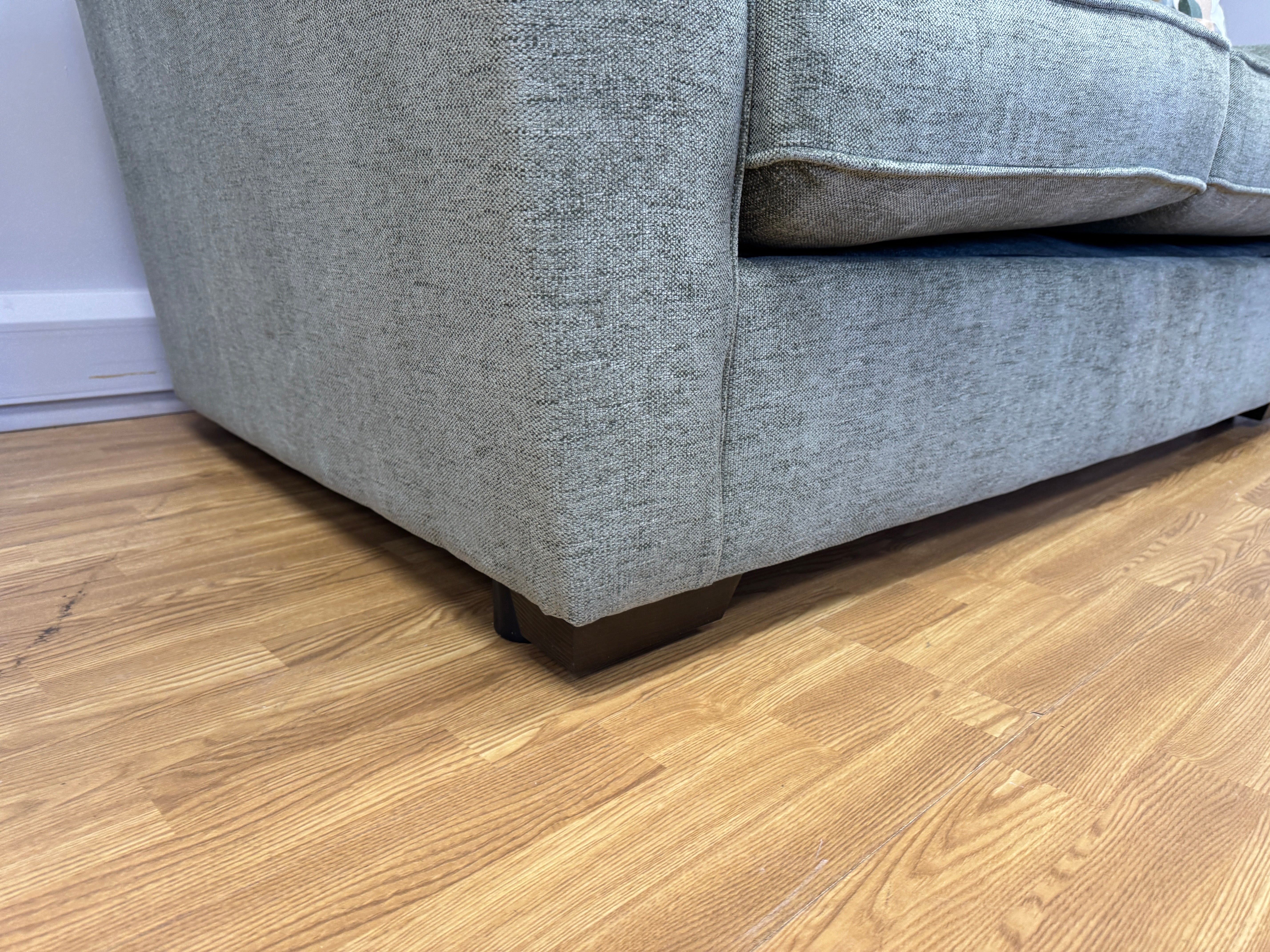 Caspian 3 seater sofa bed in Marlon Botanic green fabric