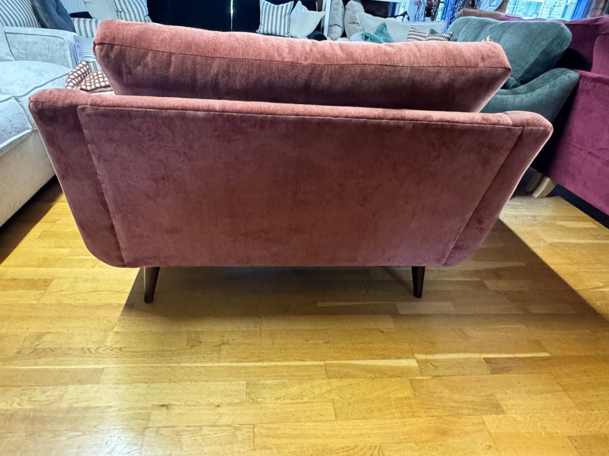 Lisbon loveseat in Witton Brick soft chenille fabric