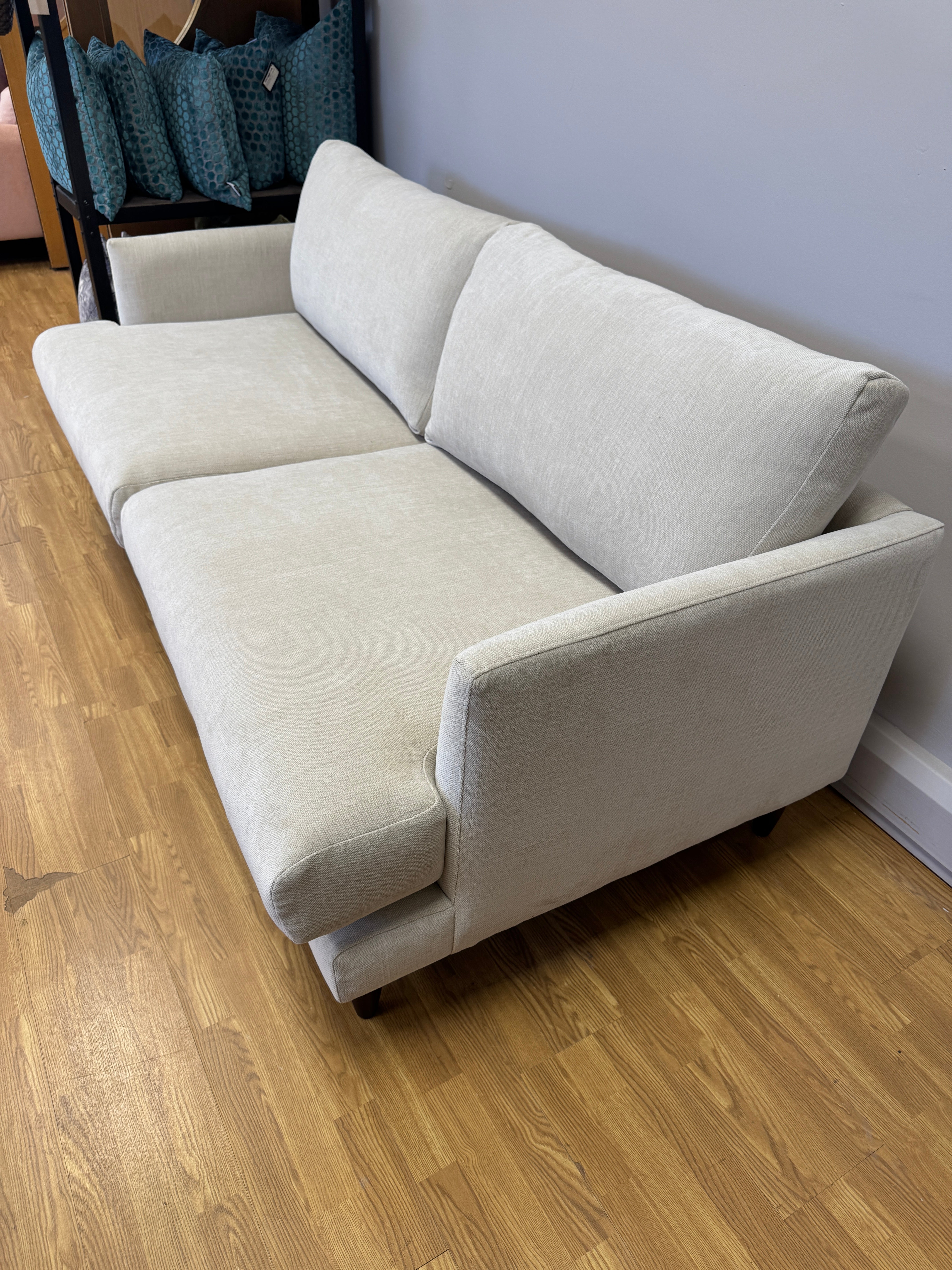 Sofology designer 3 seater sofa in natural skinny cotton fabric
