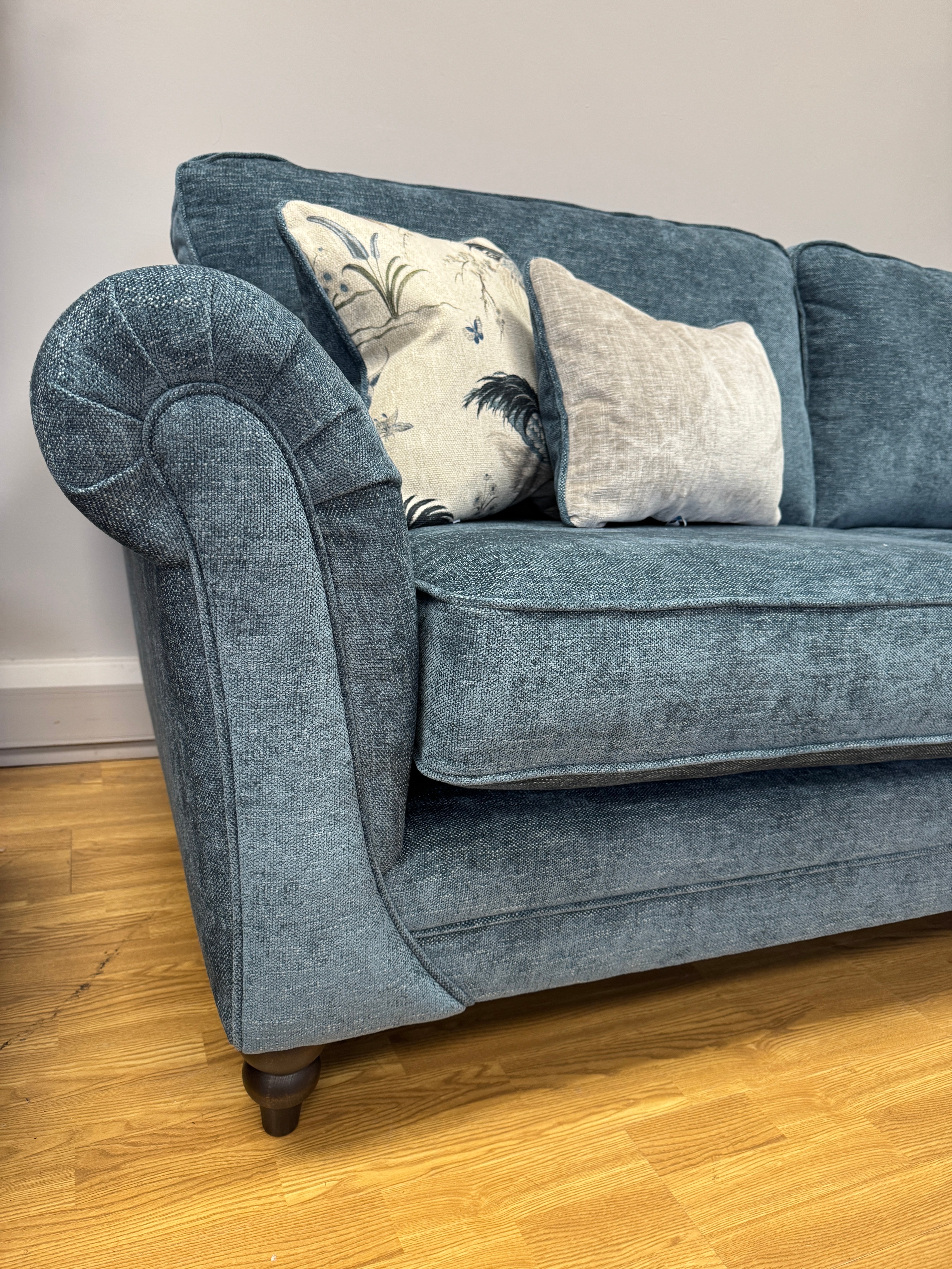 Danbury 4 seater sofa in Marlon Atlantic (teal) fabric