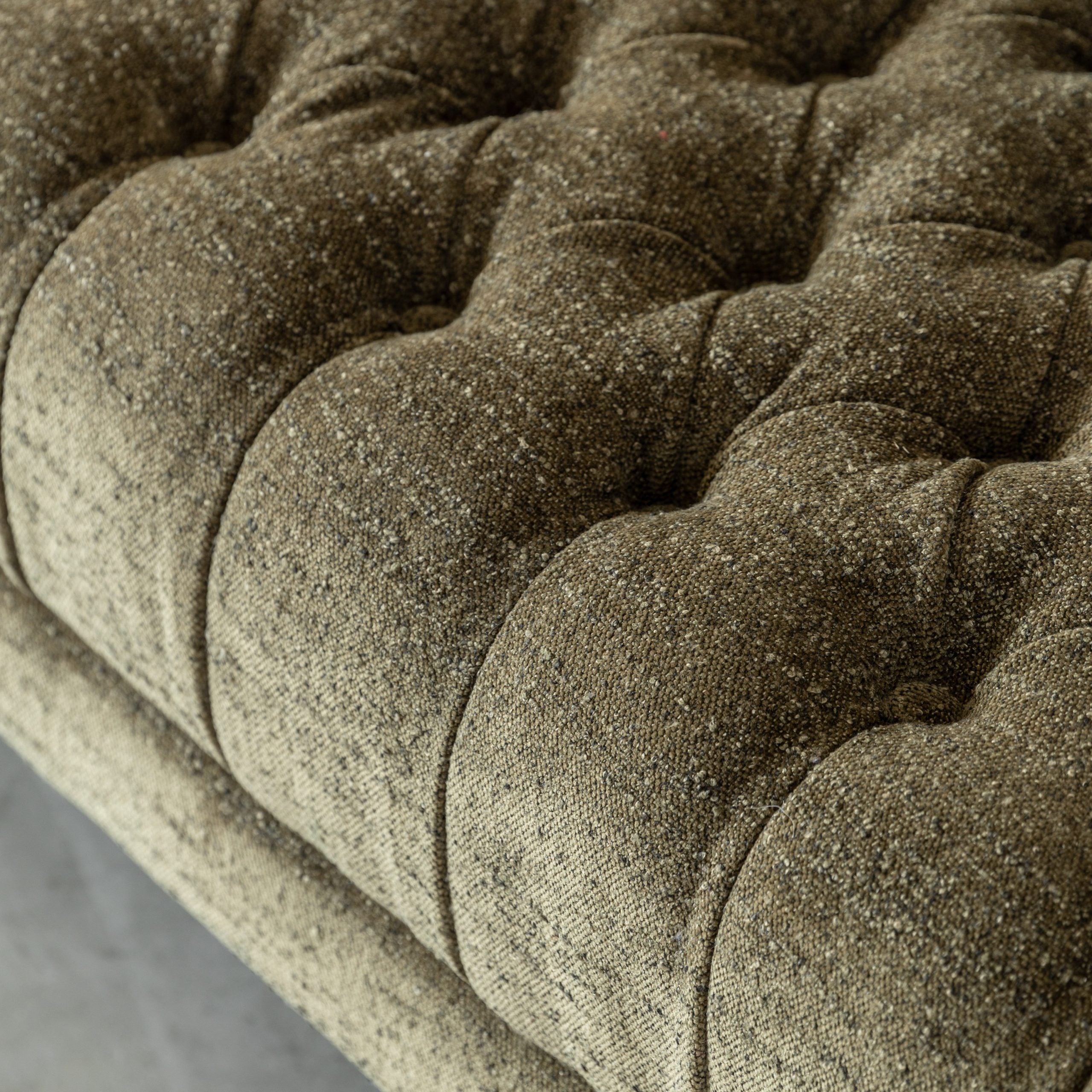 Dalton 3 seater sofa in Moss green boucle fabric